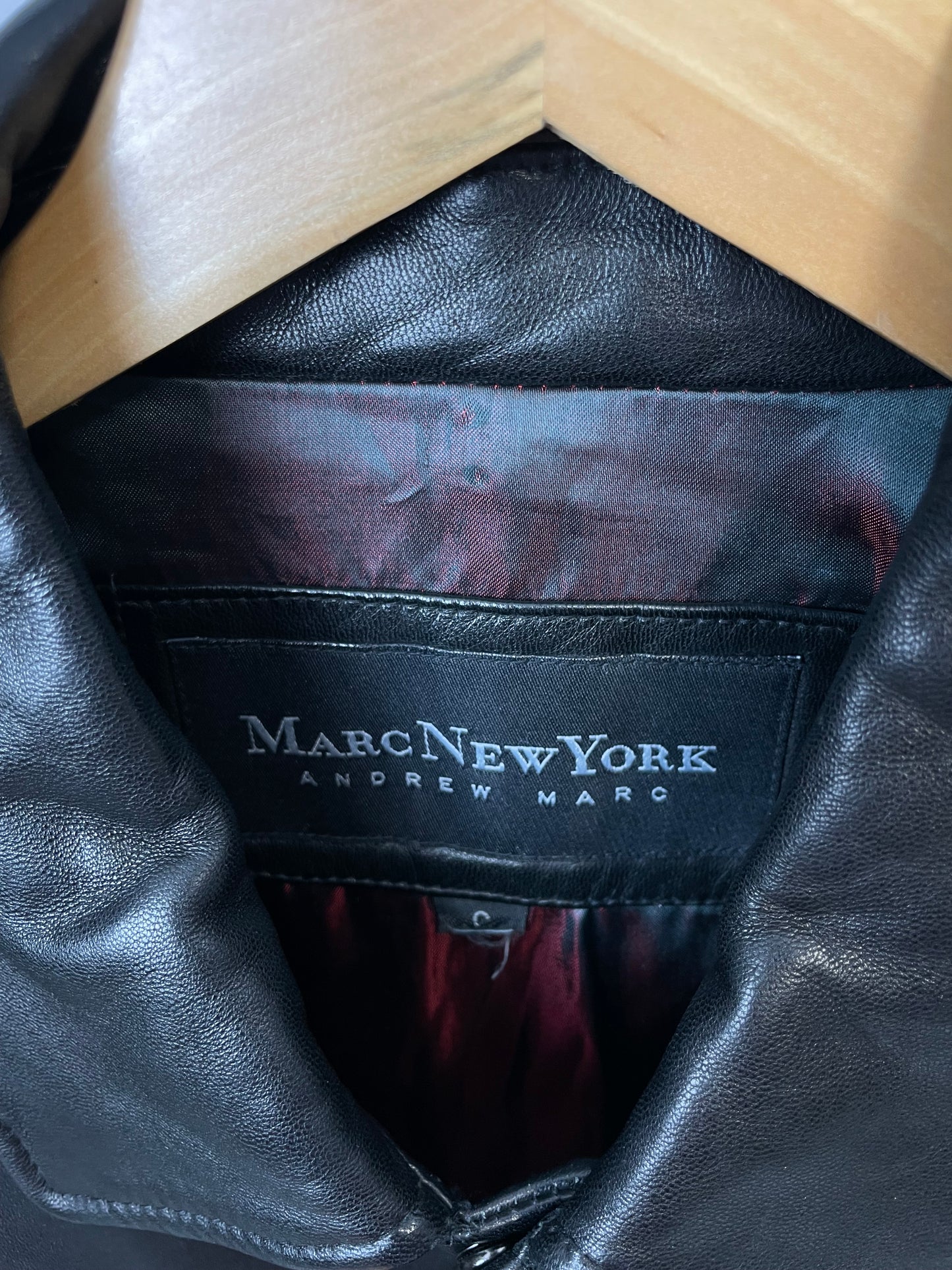 Vintage 90s Andrew Marc New York Long Leather Jacket