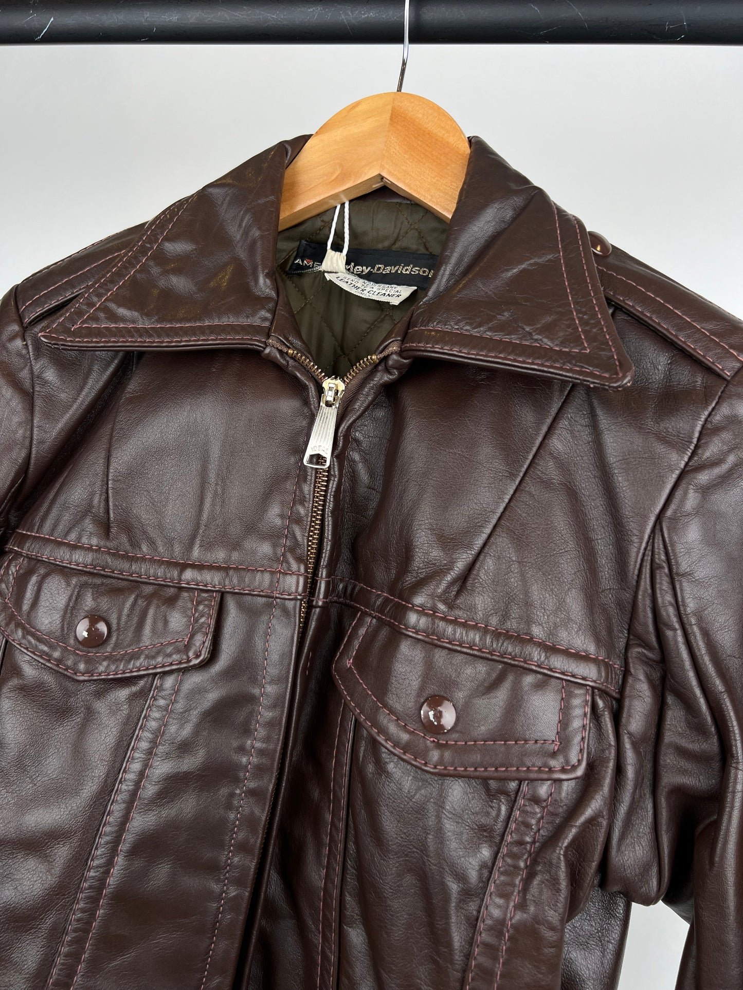 Vintage 90s Harley Davidson Leather Biker Jacket