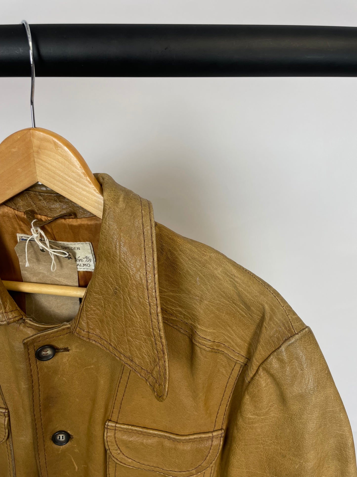 Vintage 60s Malte Hultén Swedish Designer Leather Jacket