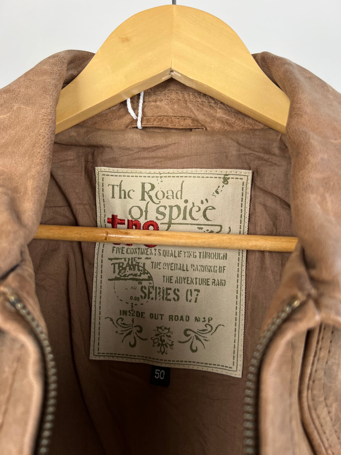 Vintage 90s The Road Of Spice Brown Leather Jacket