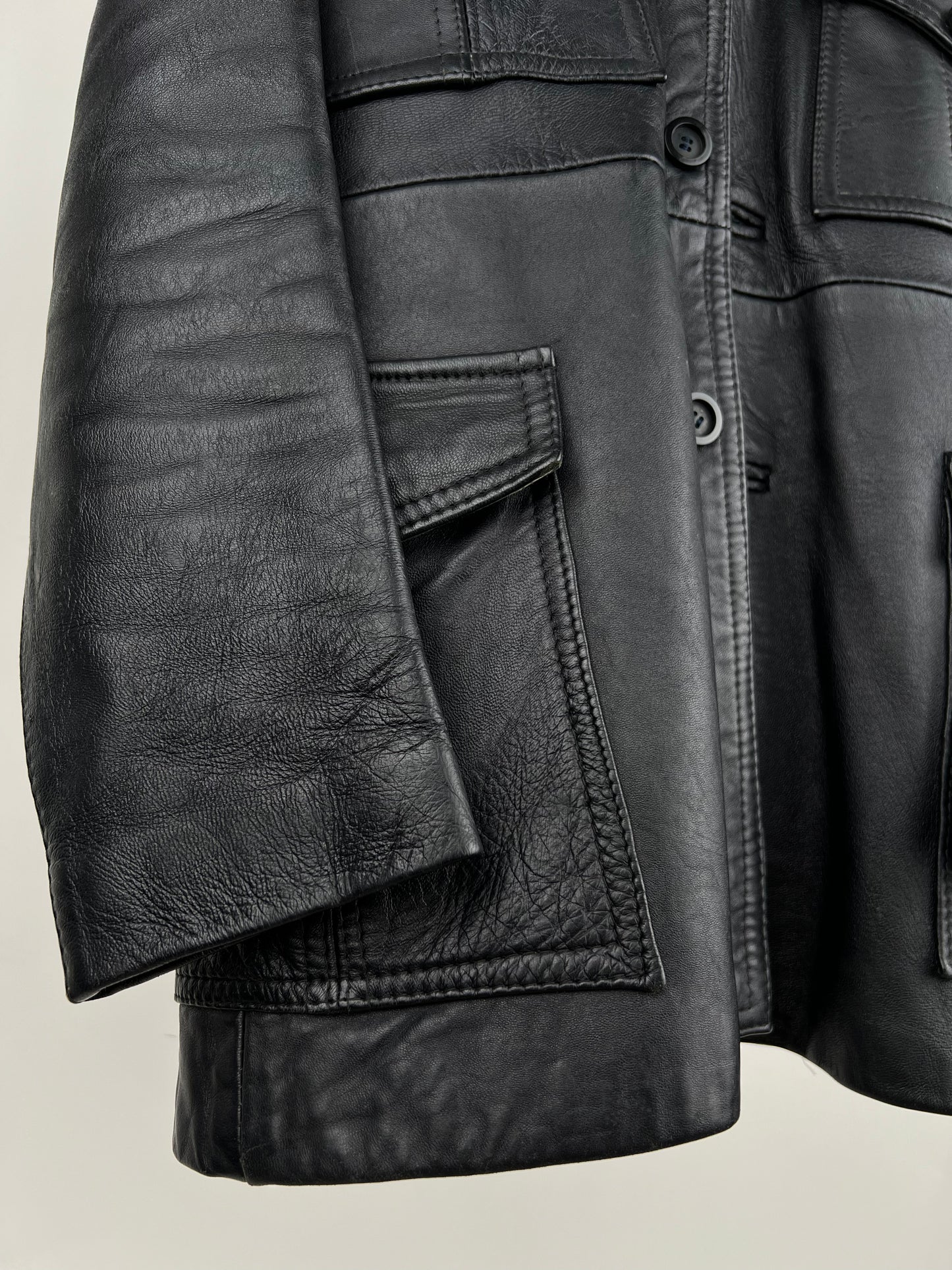 Vintage 70s Safari Leather Jacket