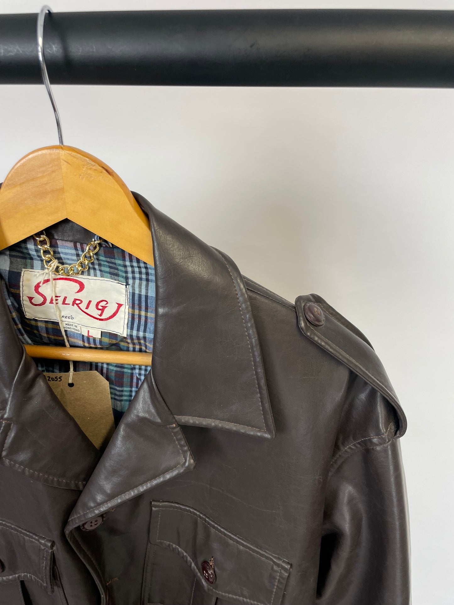 Vintage 90s Selrig Long Leather Jacket