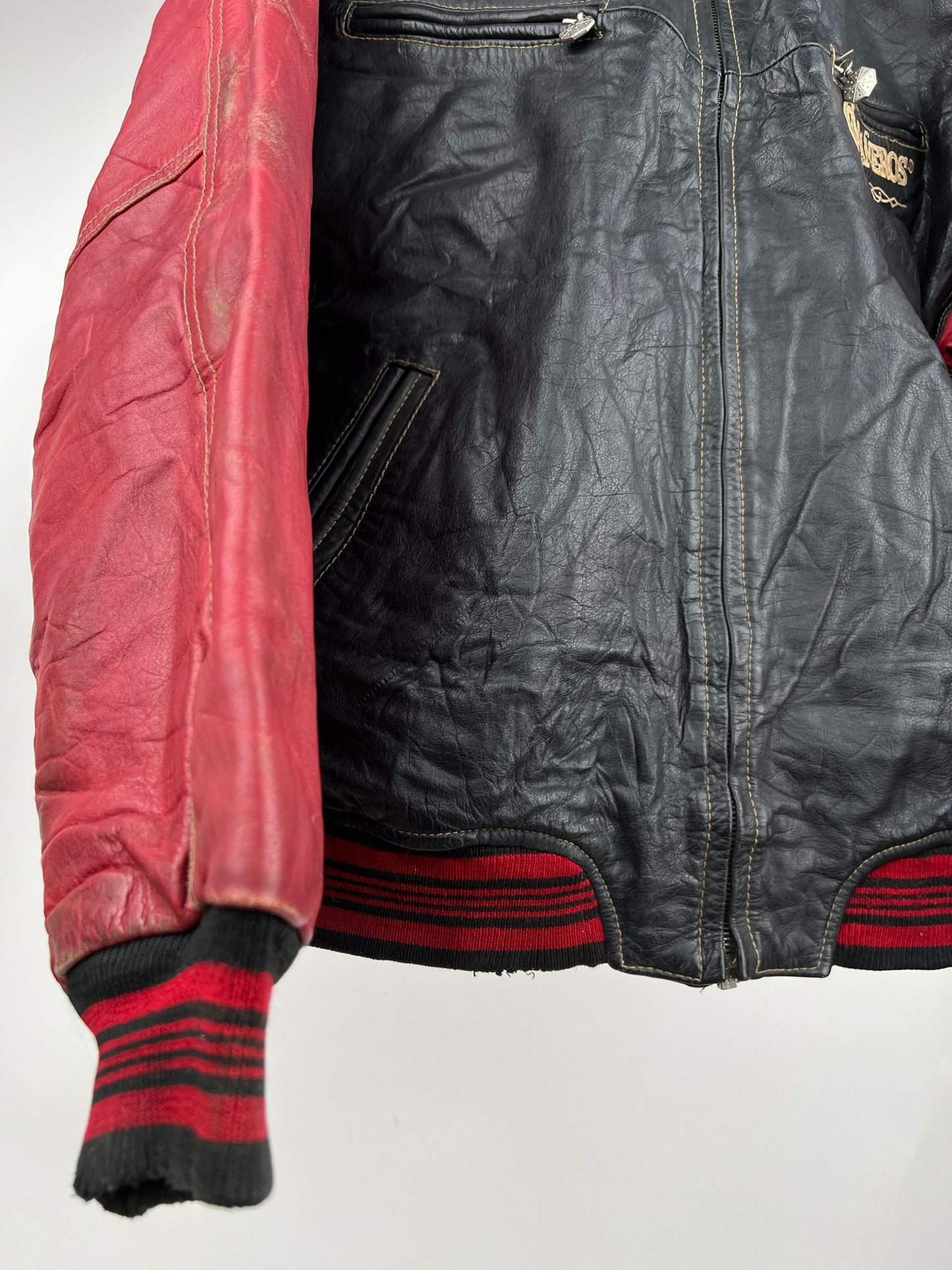 Vintage 90s Companeros Leather Bomber Jacket