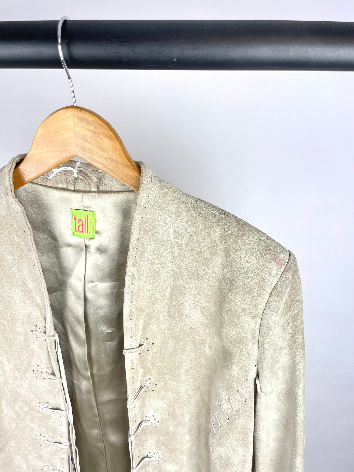 Vintage 90s tallZone Suede Tassel Jacket