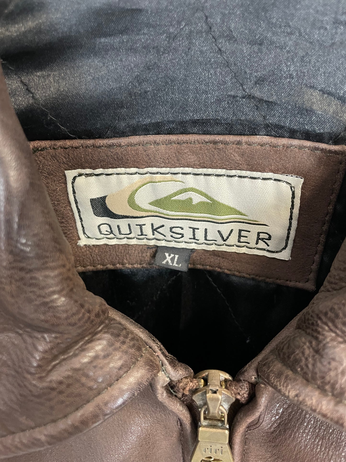 Vintage 90s Quicksilver Leather Jacket