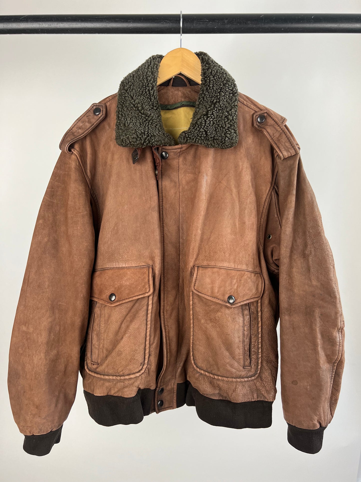 Vintage 90s Leather Flight Jacket