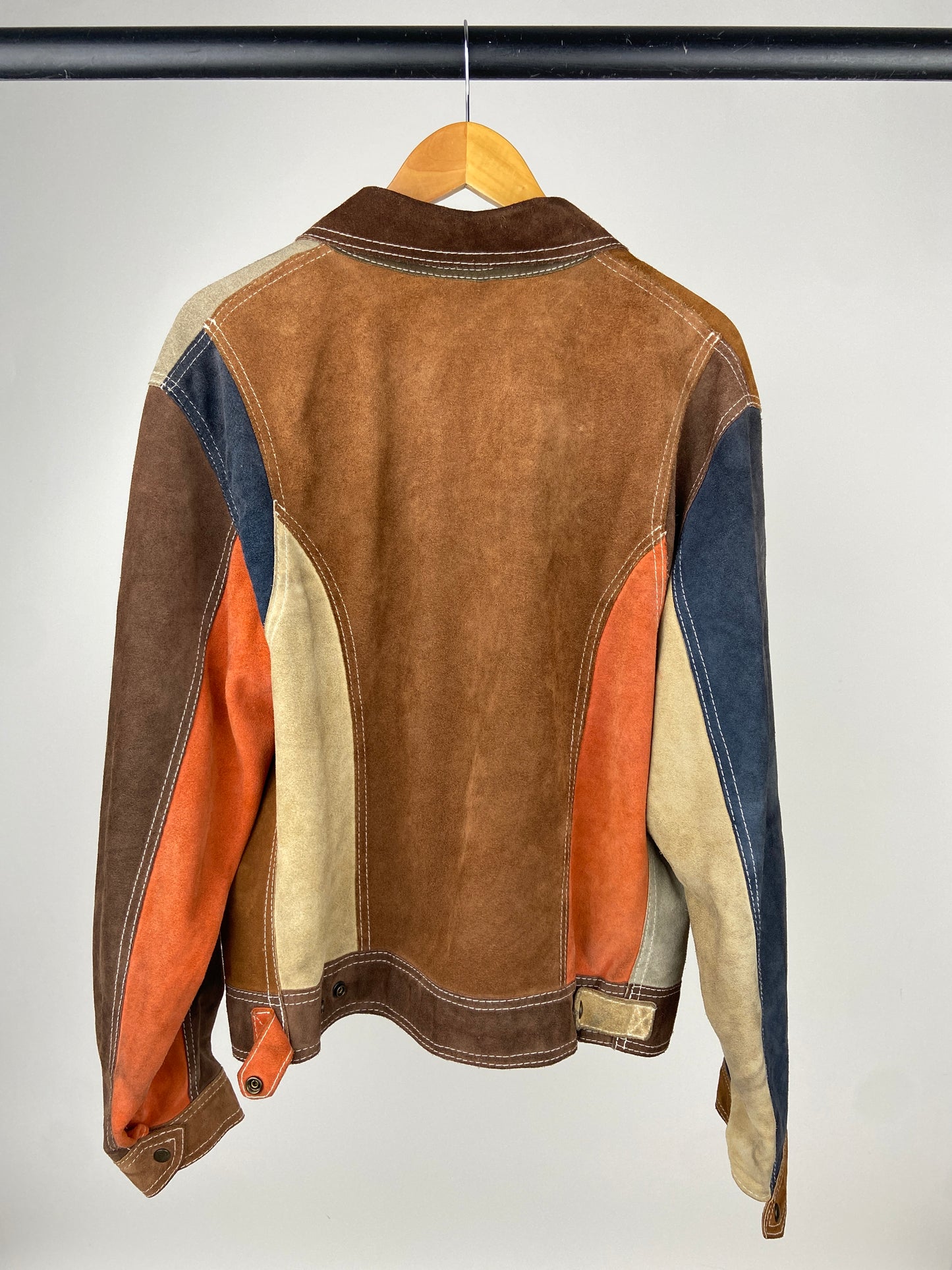 Vintage 90s Reversible Diesel Patchwork Suede Jacket