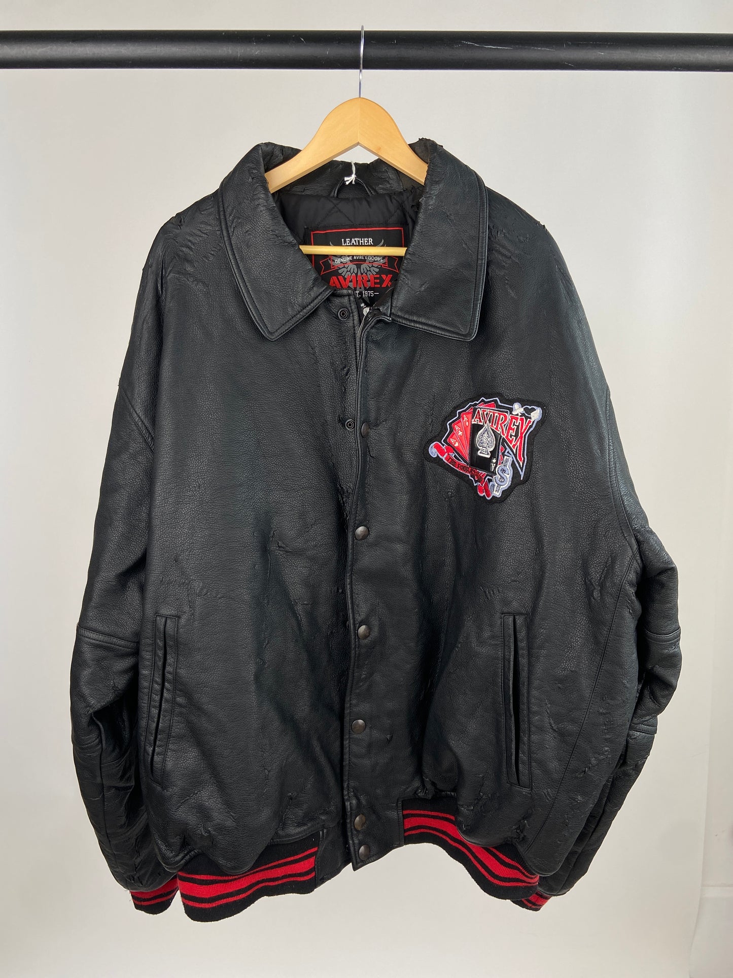 Vintage Avirex 90s Leather Bomber Jacket