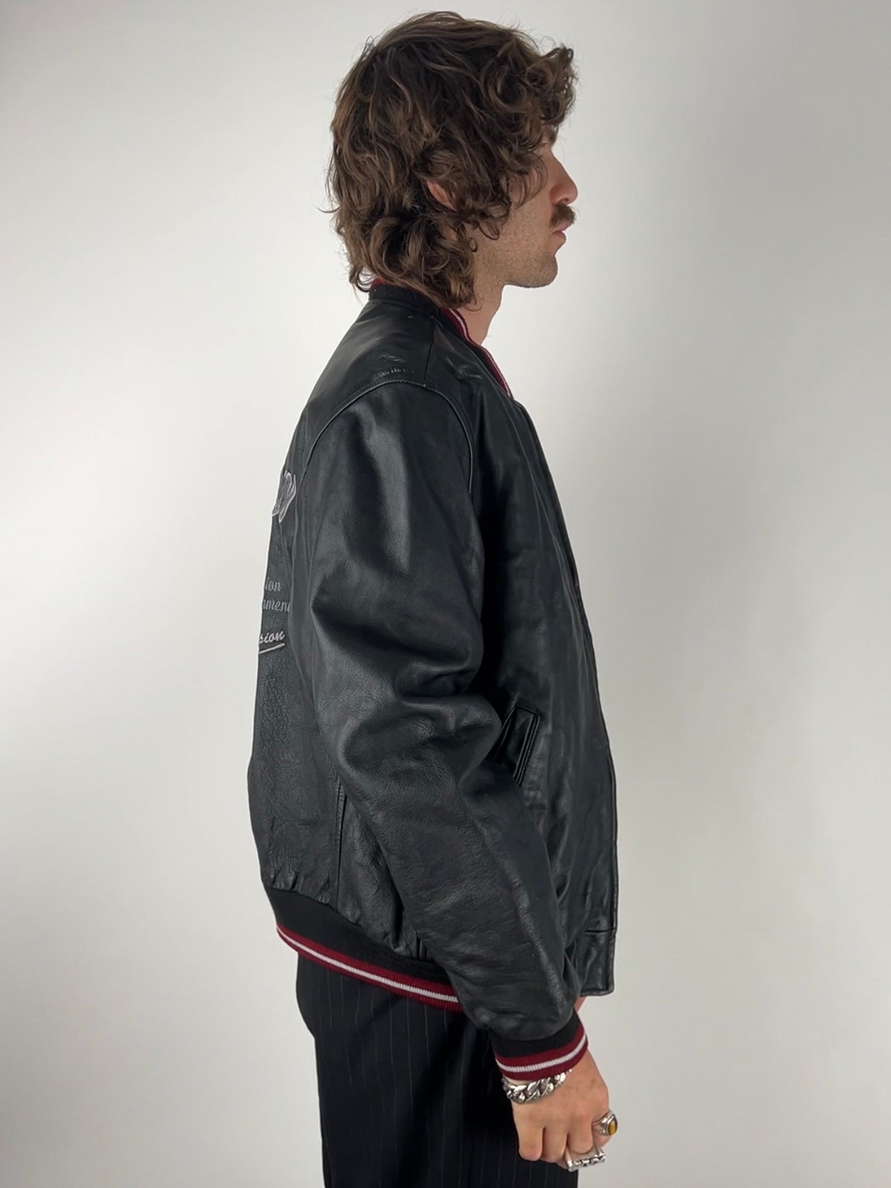 Nickelson 90s Leather Bomber Jacket
