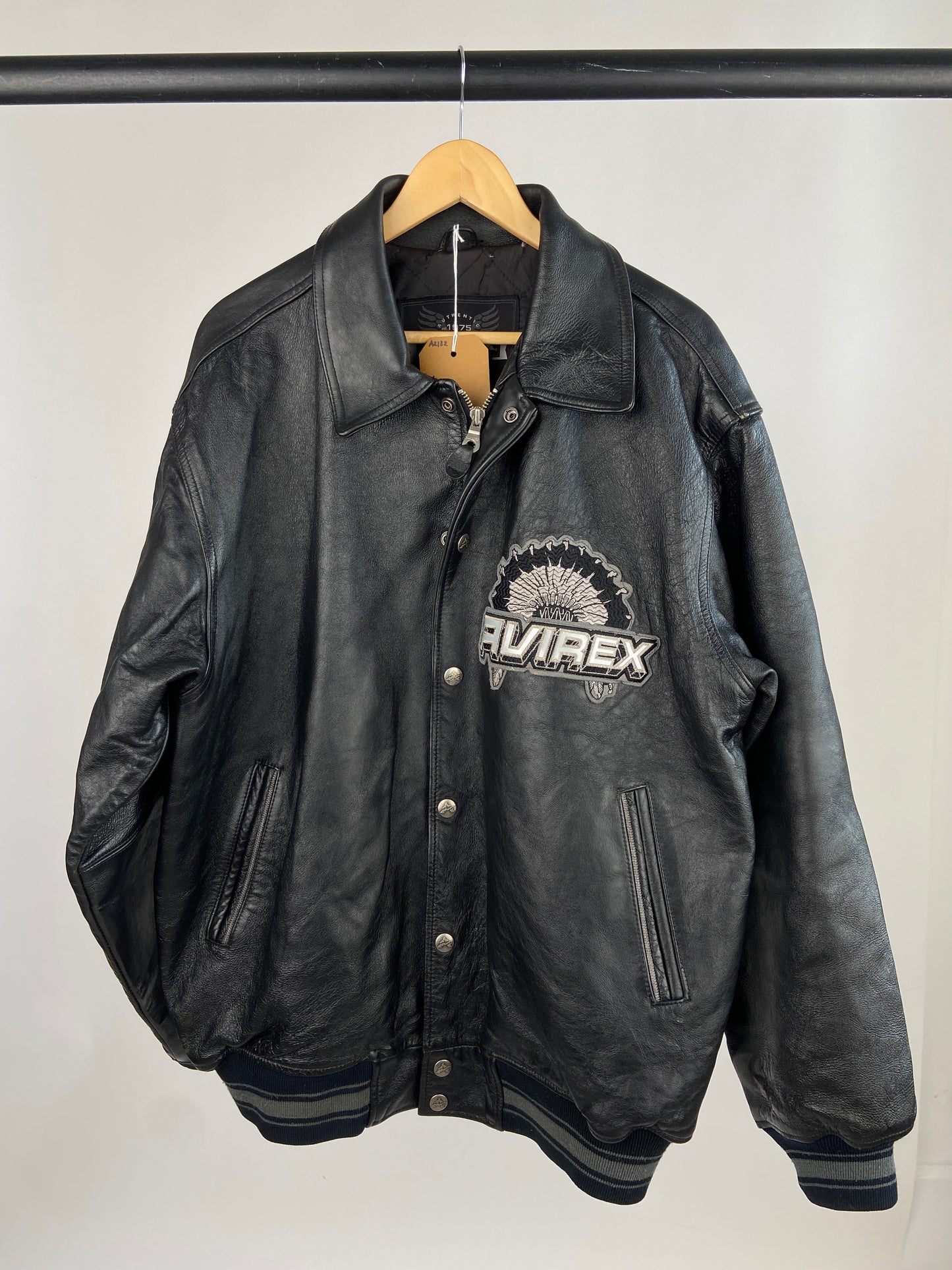 Vintage Avirex 90s Leather Bomber Jacket