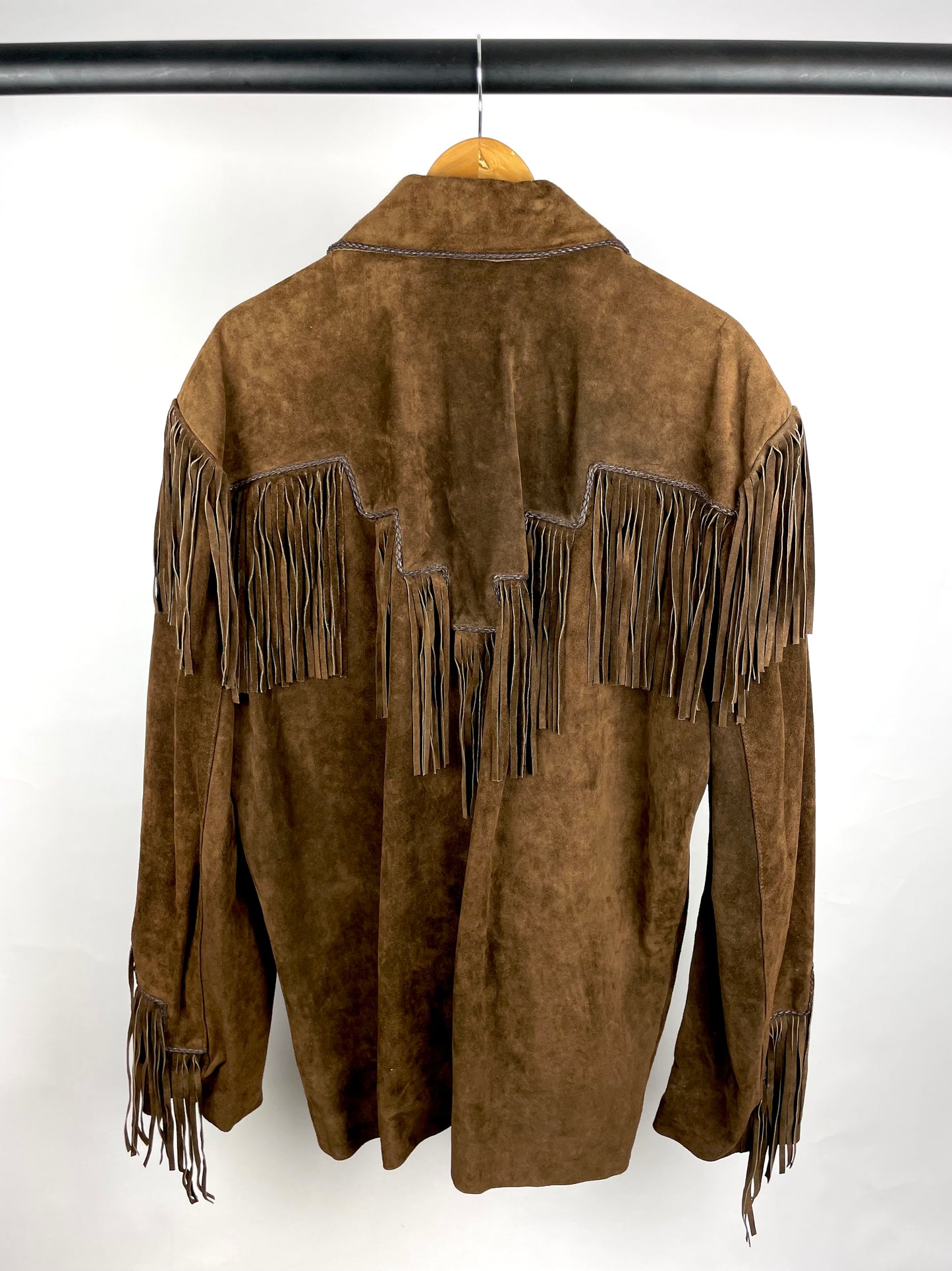 Vintage 90s Attraction Long Suede Tassel Jacket