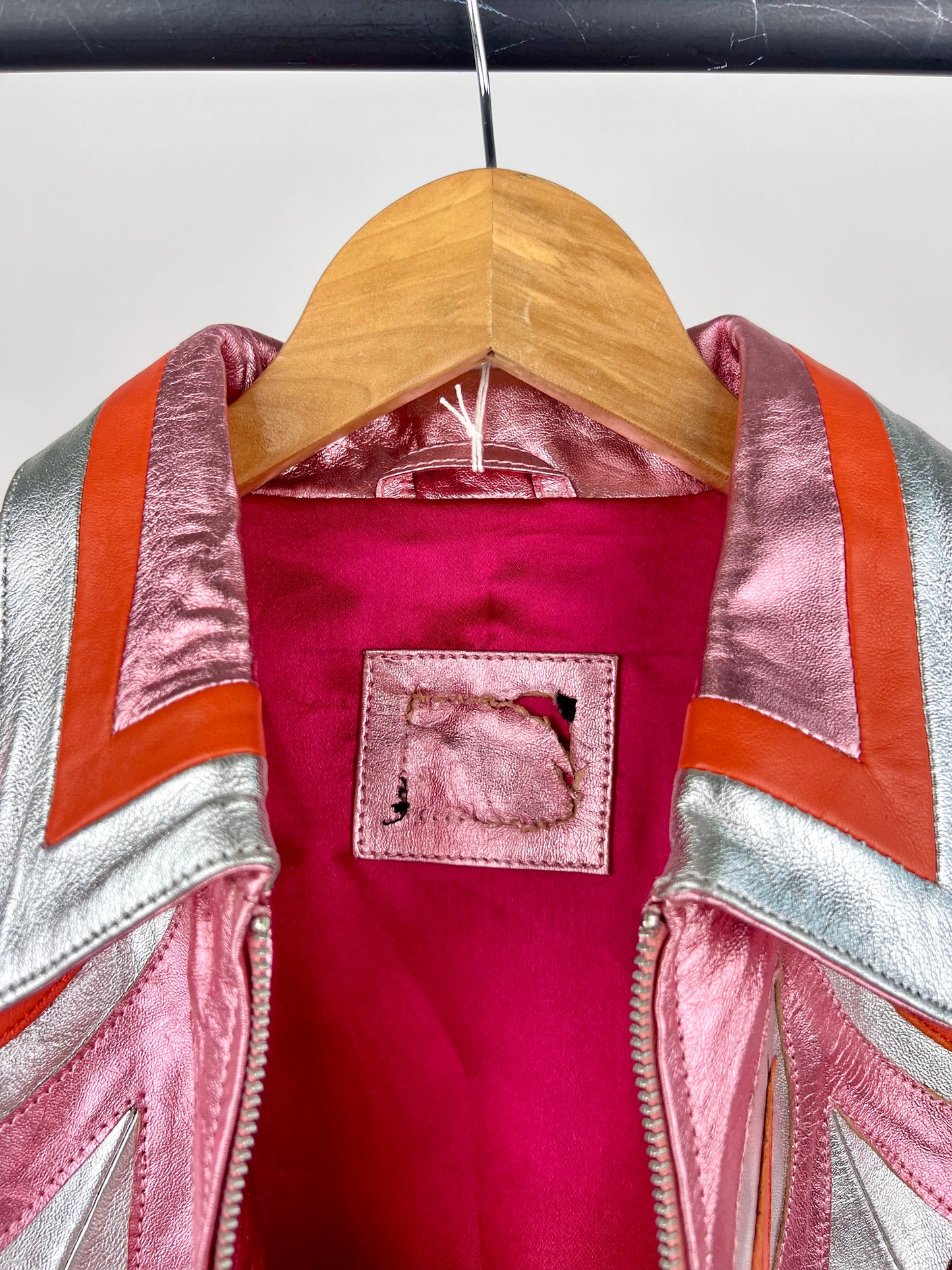 Free The People Dancassab Wind Metallic Leather Jacket