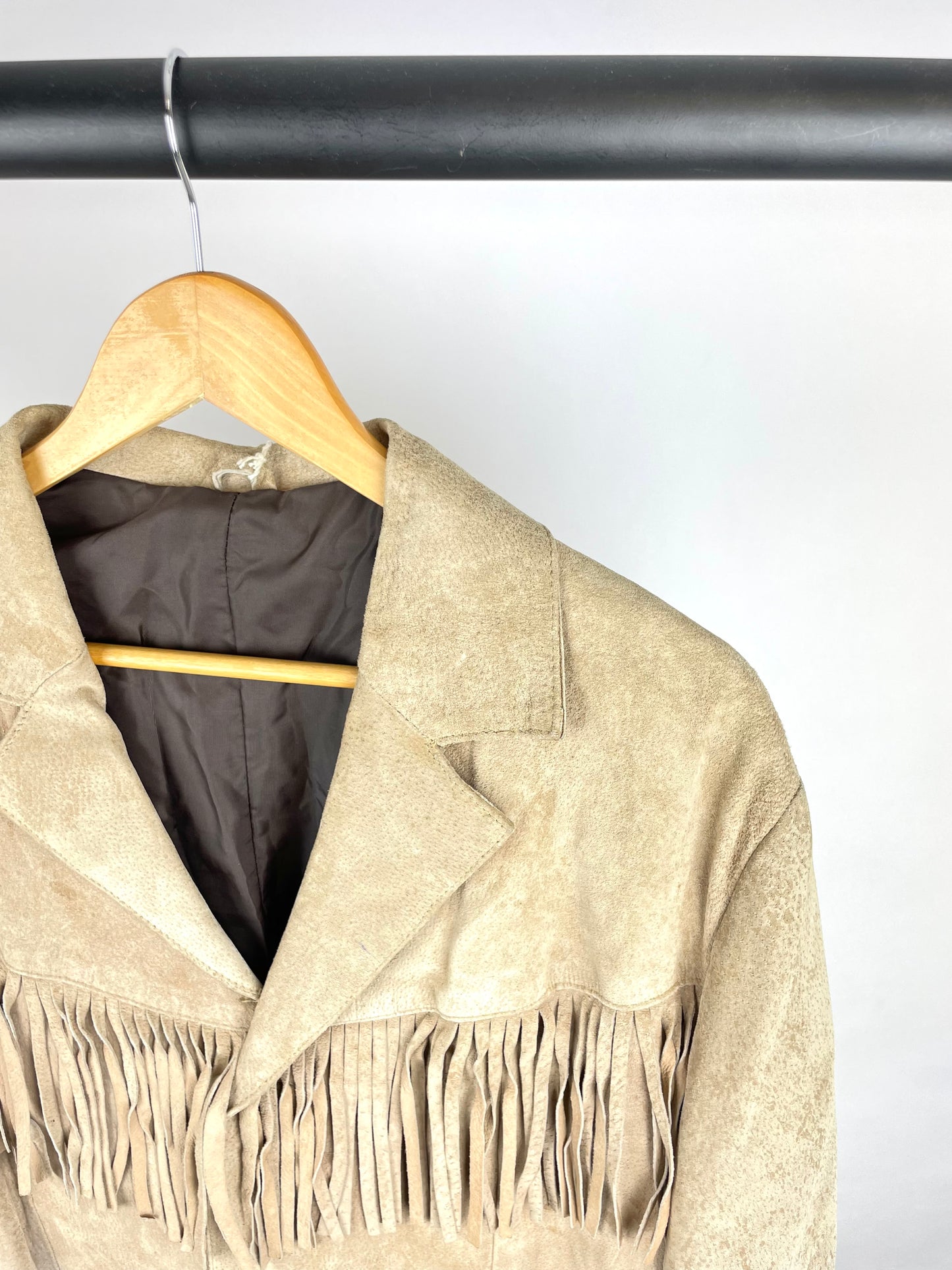Vintage 90s Tassel Suede Long Jacket