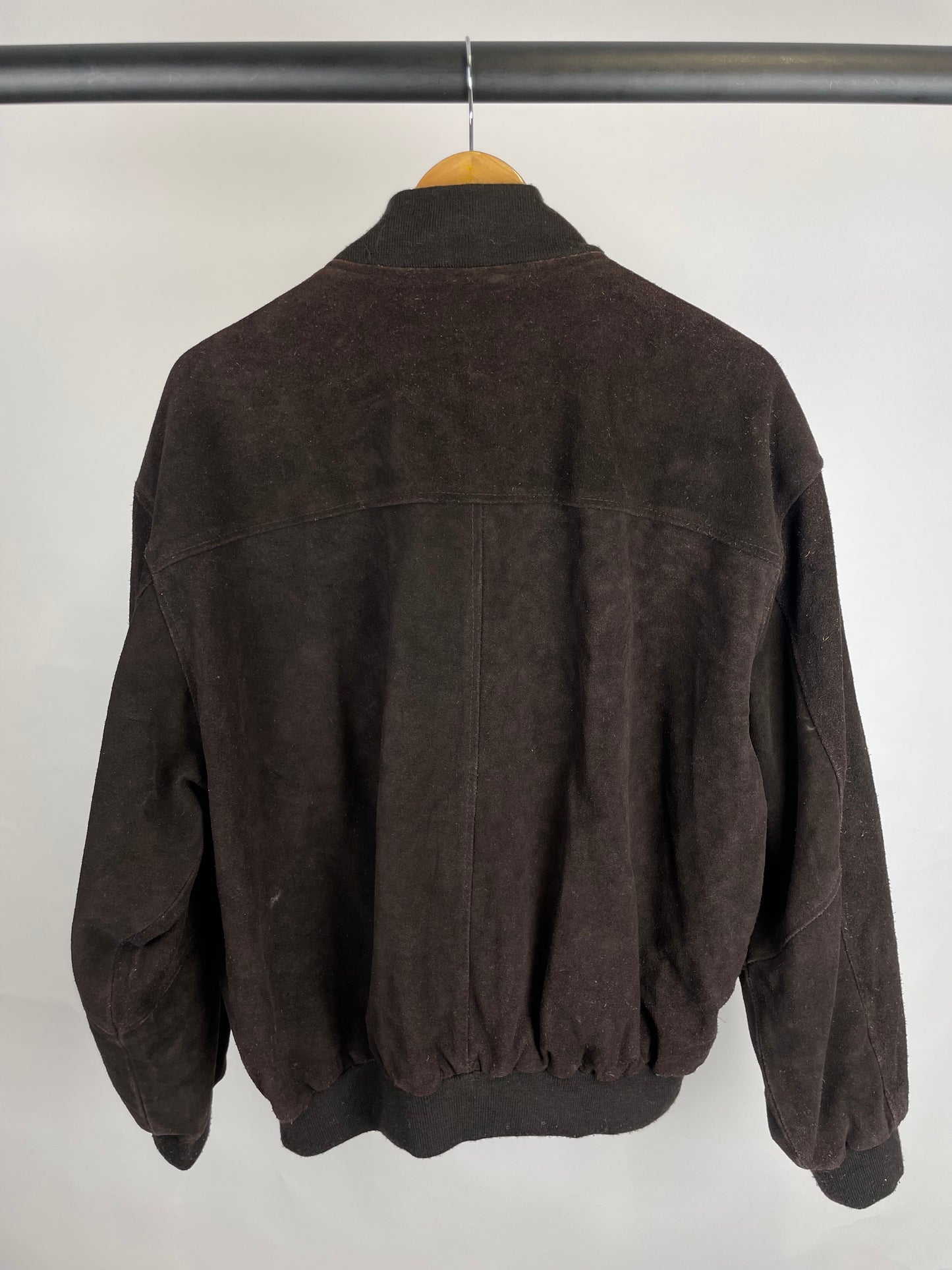 Vintage 90s Crown Gate Leathers Bomber Suede Jacket