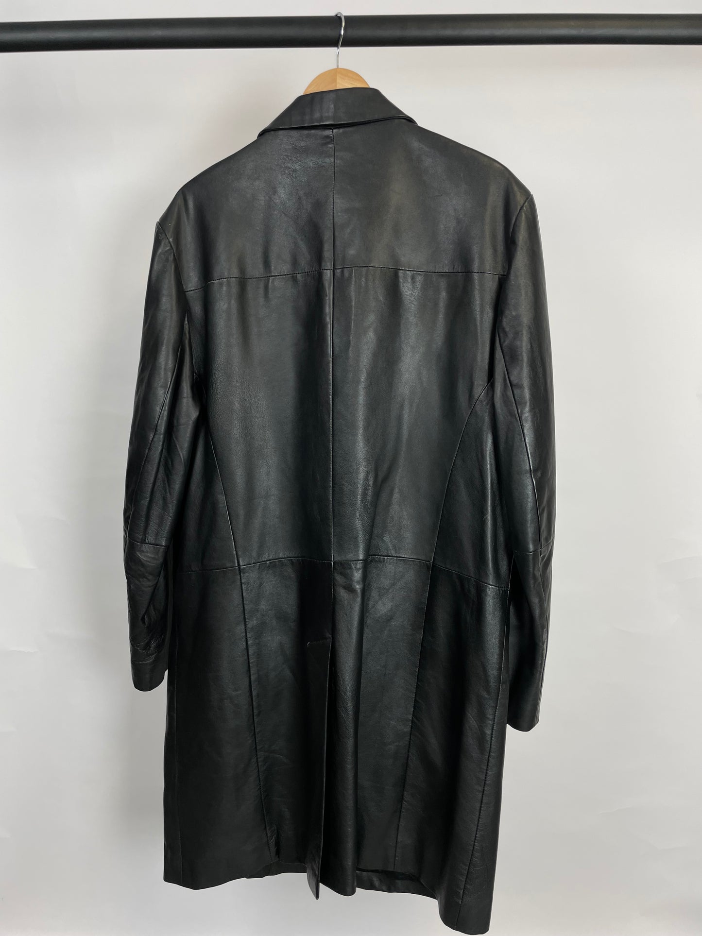 Vintage 90s Milan Long Leather Jacket