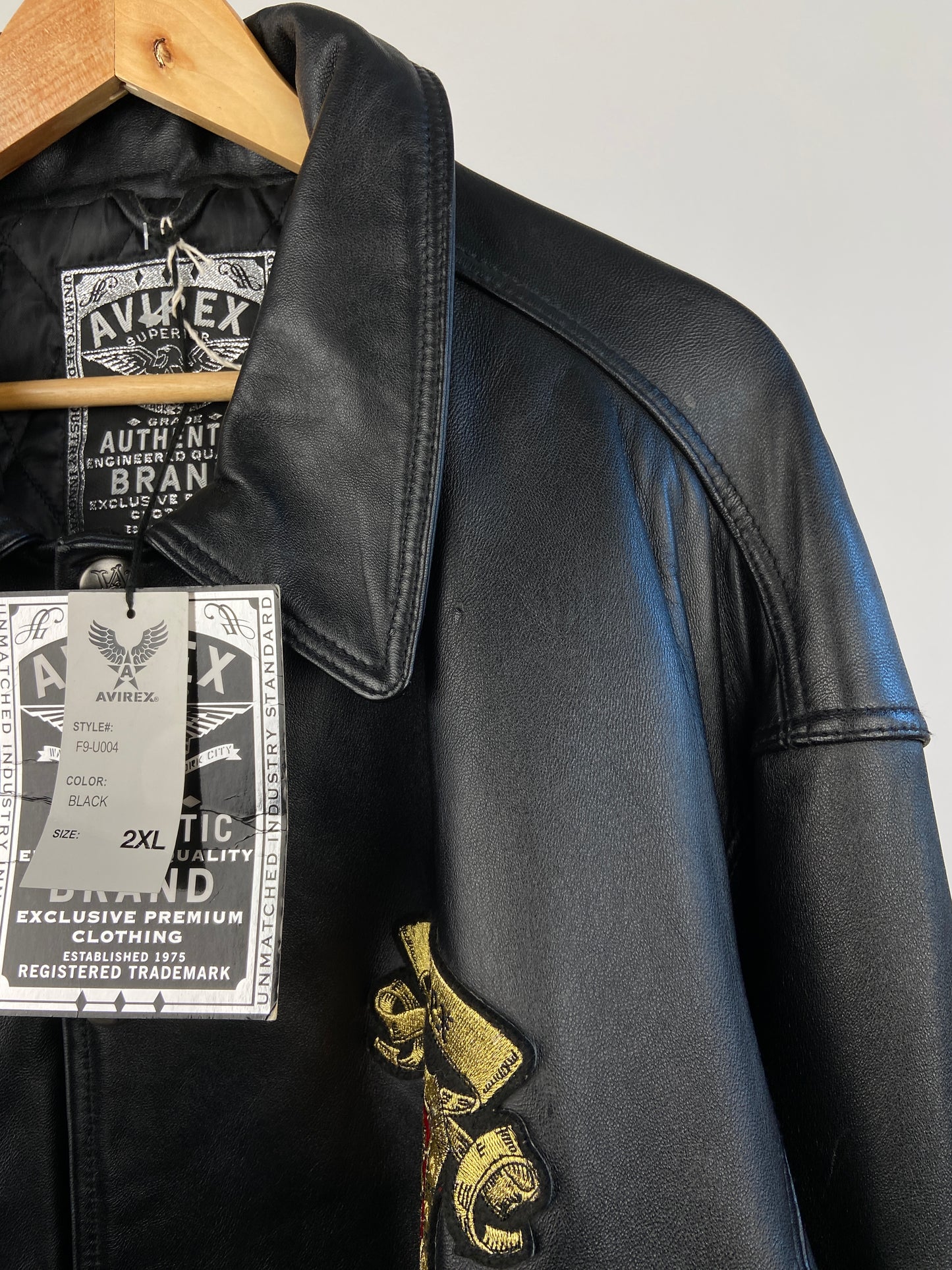 Vintage Avirex 90s Leather Bomber Jacket