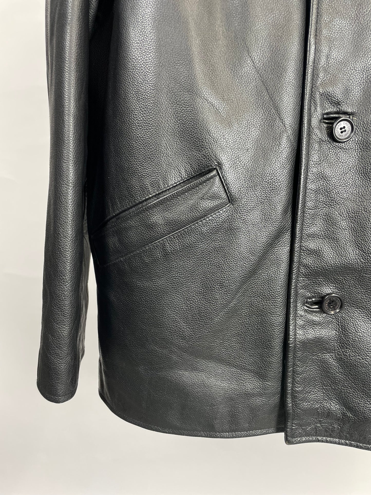 Vintage 90s Ciro Citterio Trench Leather Jacket