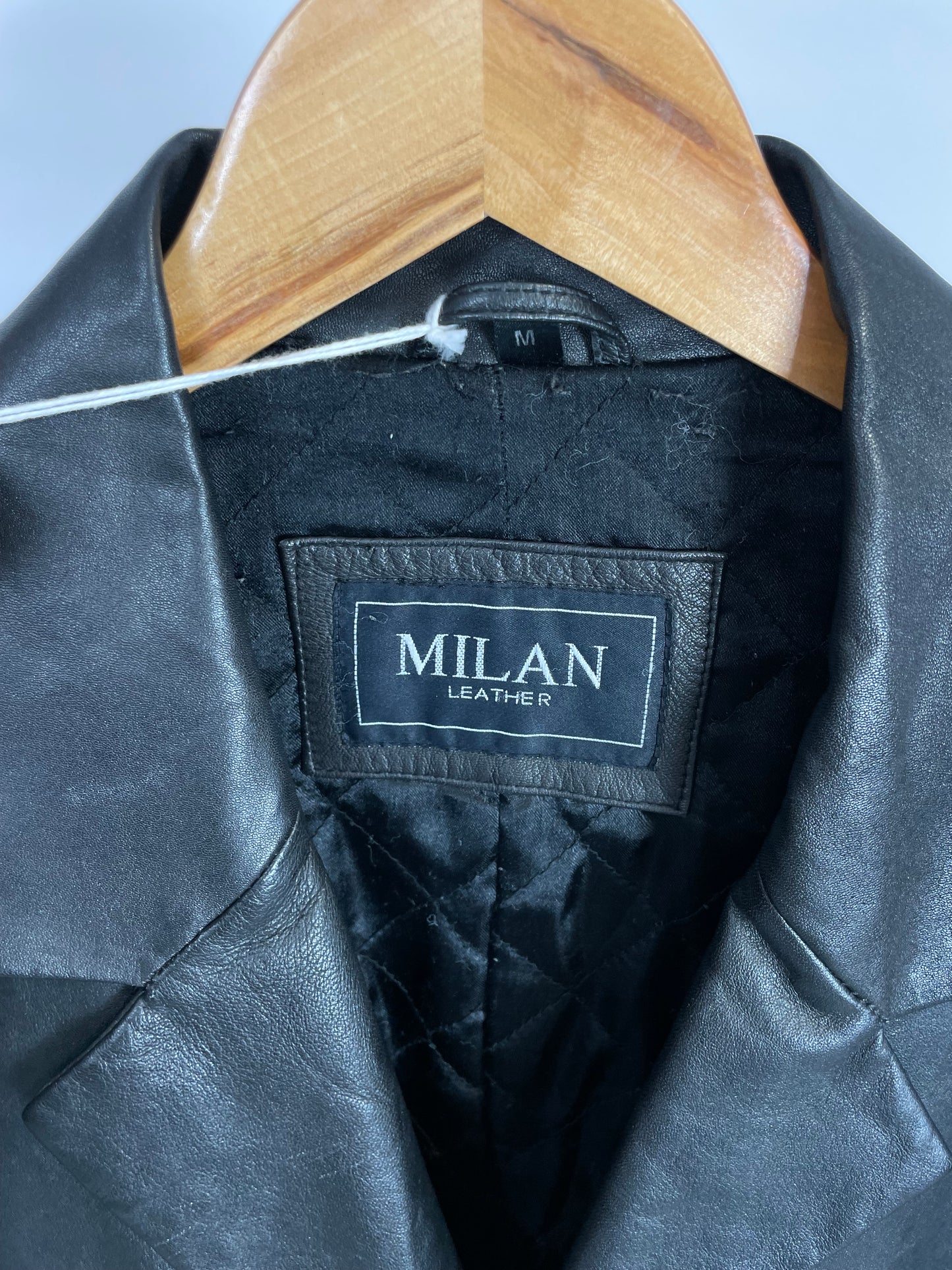 Vintage 90s Milan Long Leather Jacket