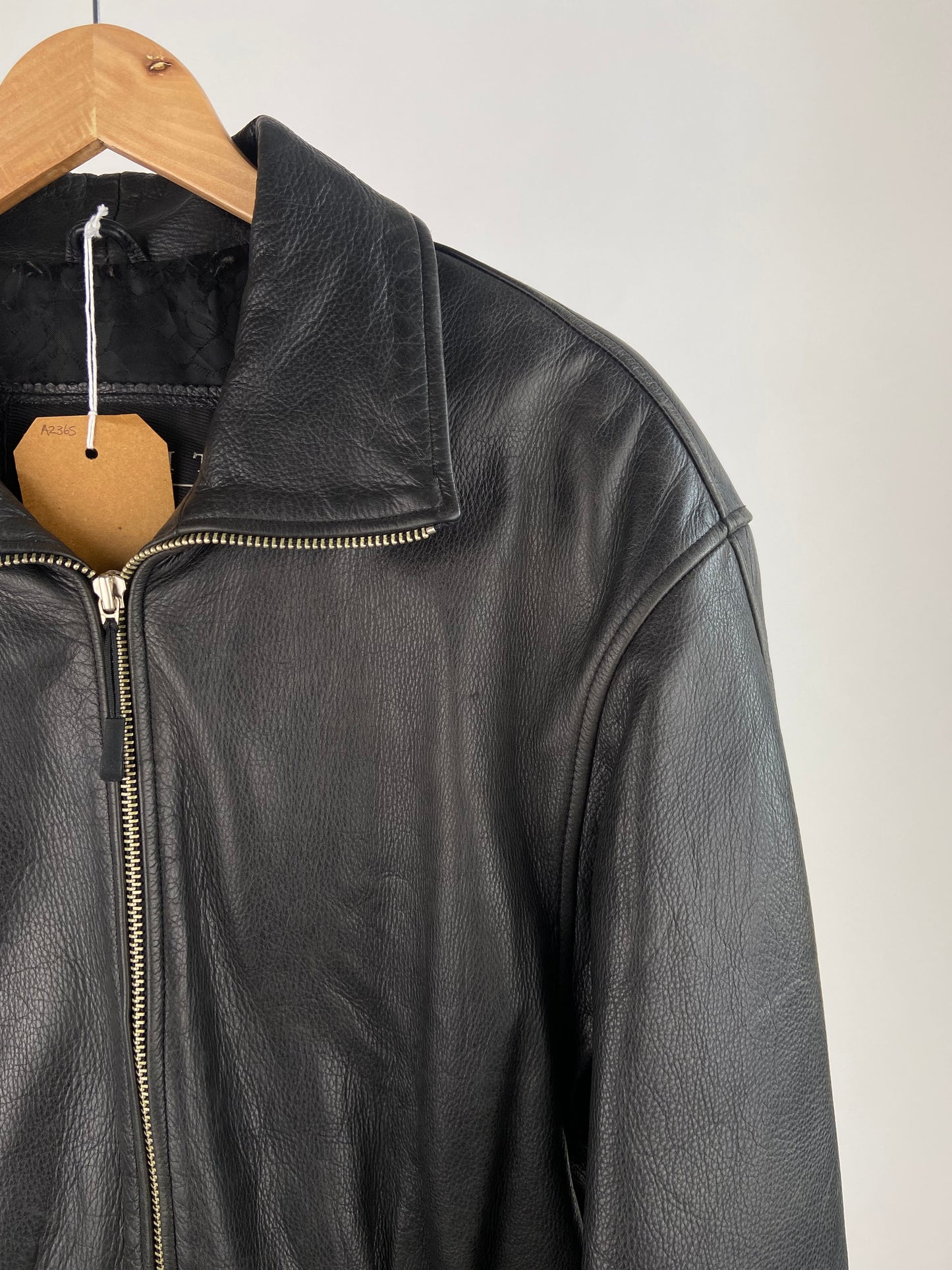 Vintage 90s Winlit Black Leather Jacket
