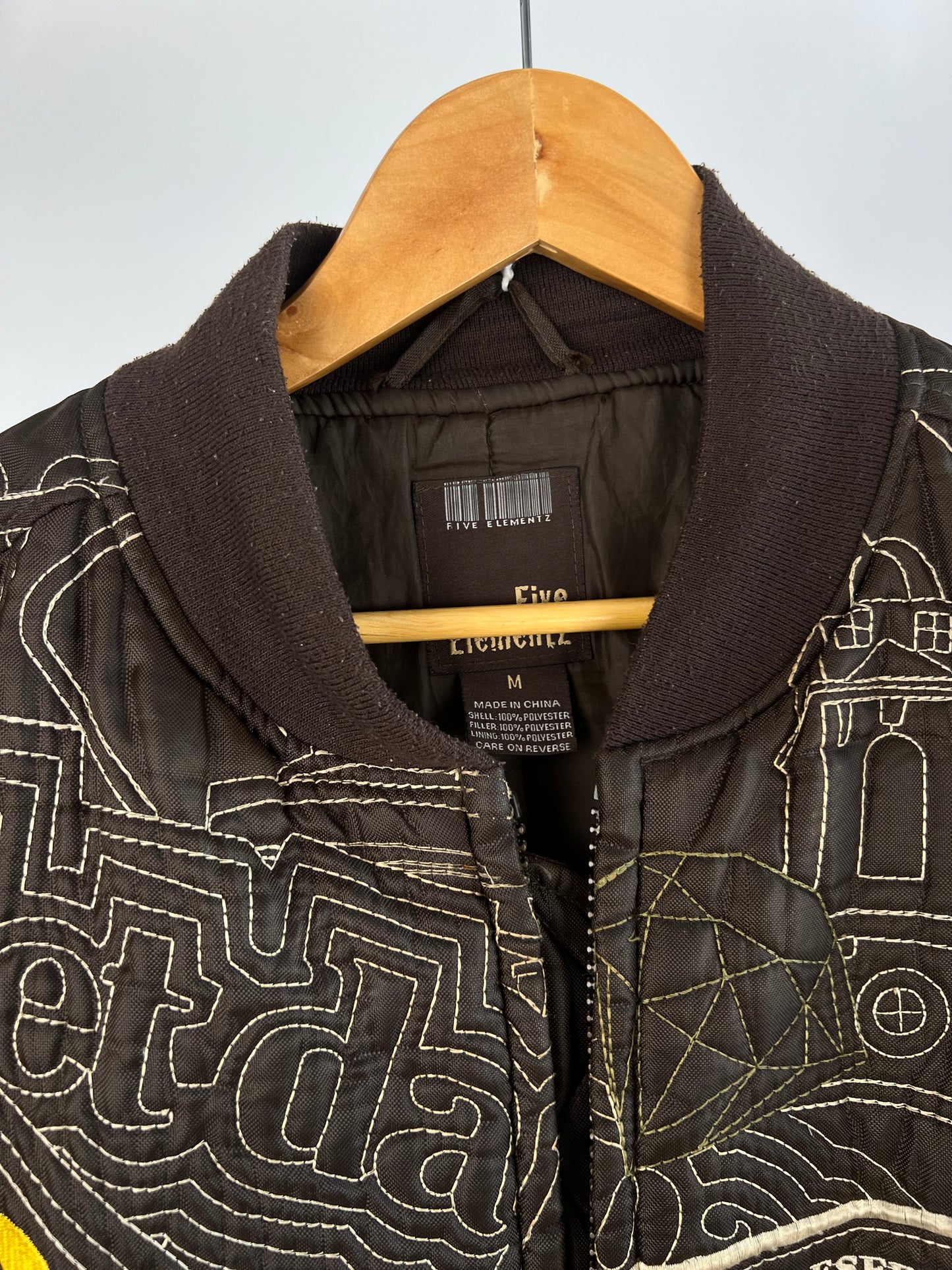 Vintage 90s Five Elementz One Hundred Dollars Bomber Jacket