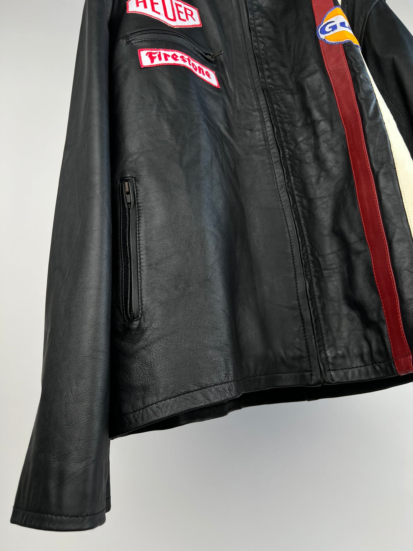 Vintage 90s Steve McQueen Leather Motorbike Jacket