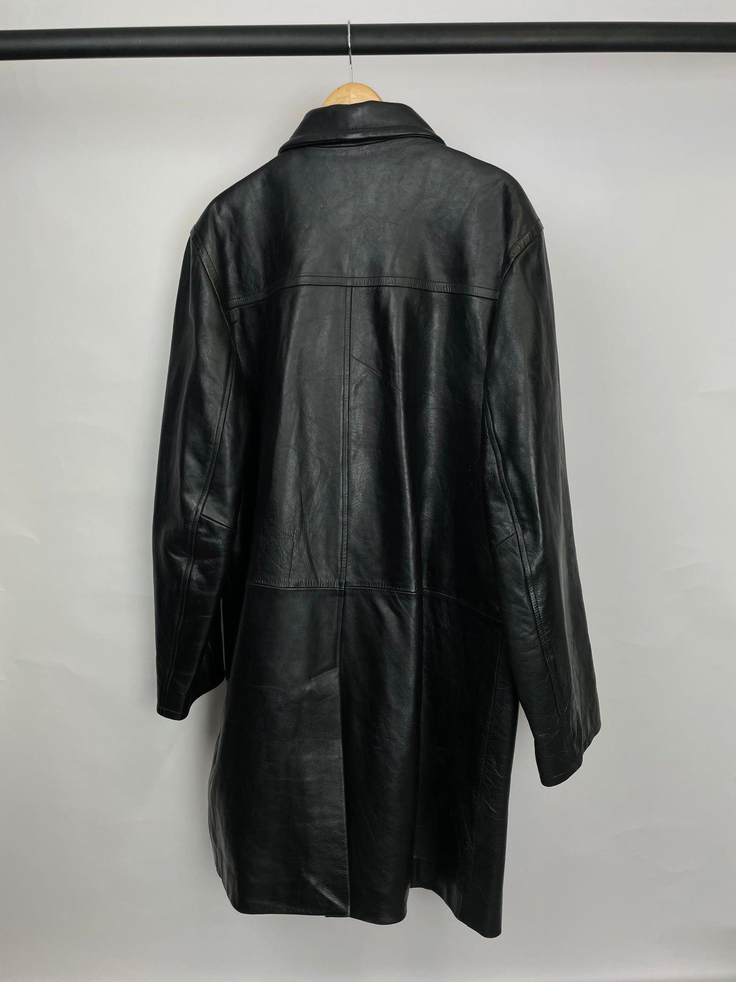 Vintage 90s Noble Long Trench Leather Jacket