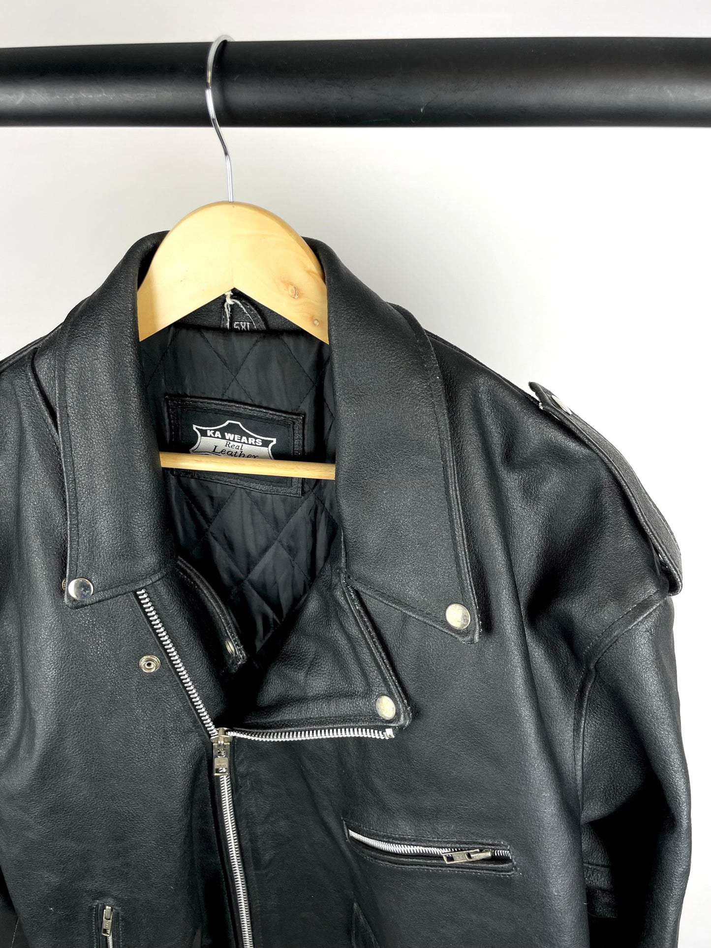 Vintage 90s KA WEARS Tassel Leather Jacket