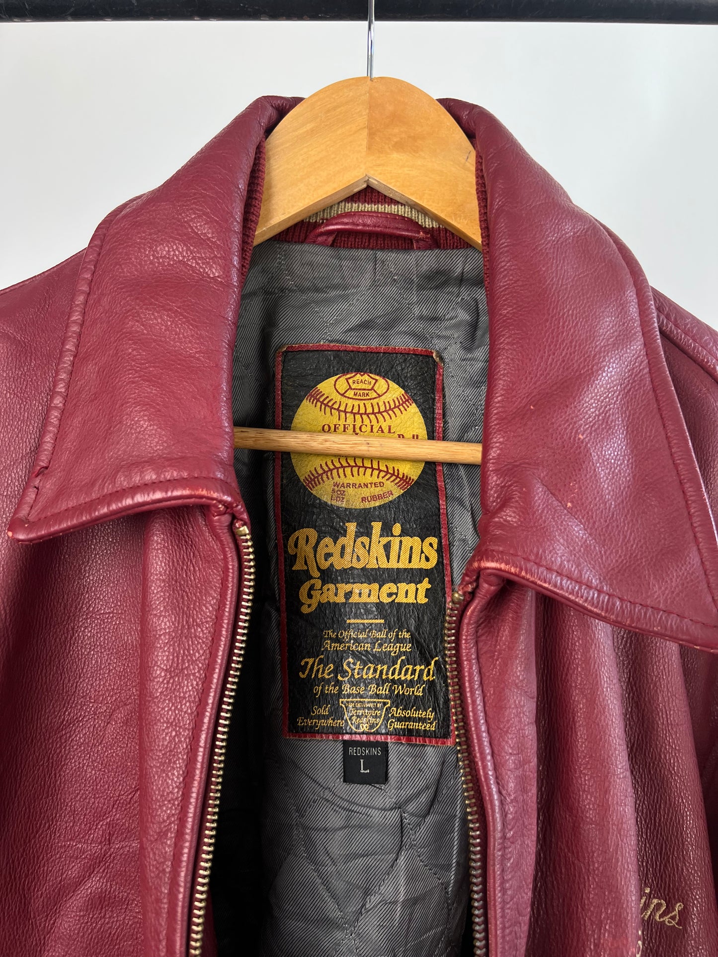 Redskins 90s Leather Baseball Jacket
