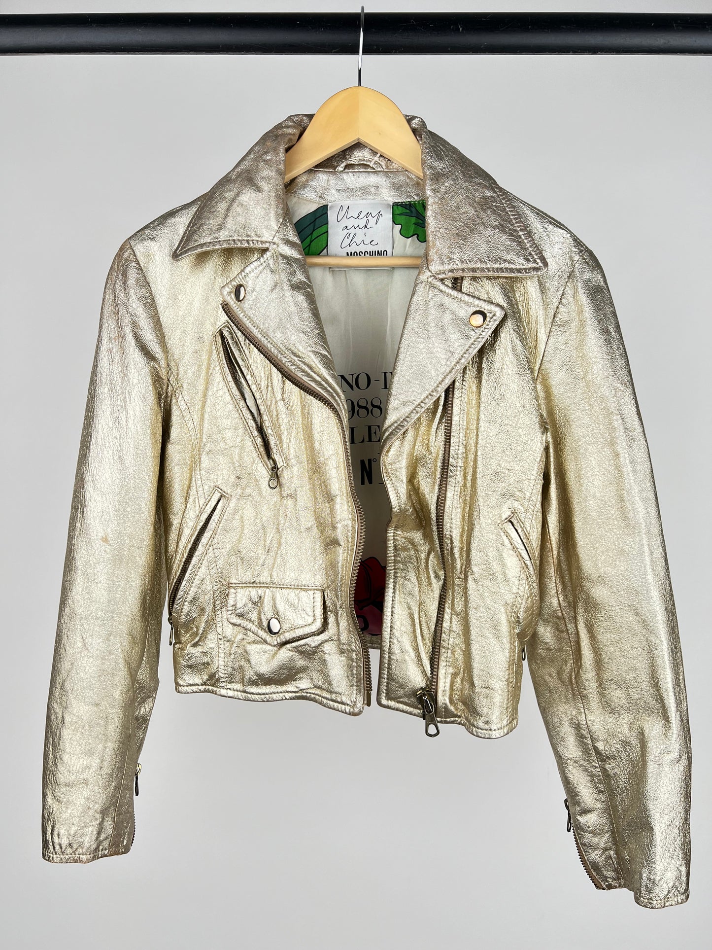 Vintage Moschino Betty Boop 90s Leather Jacket