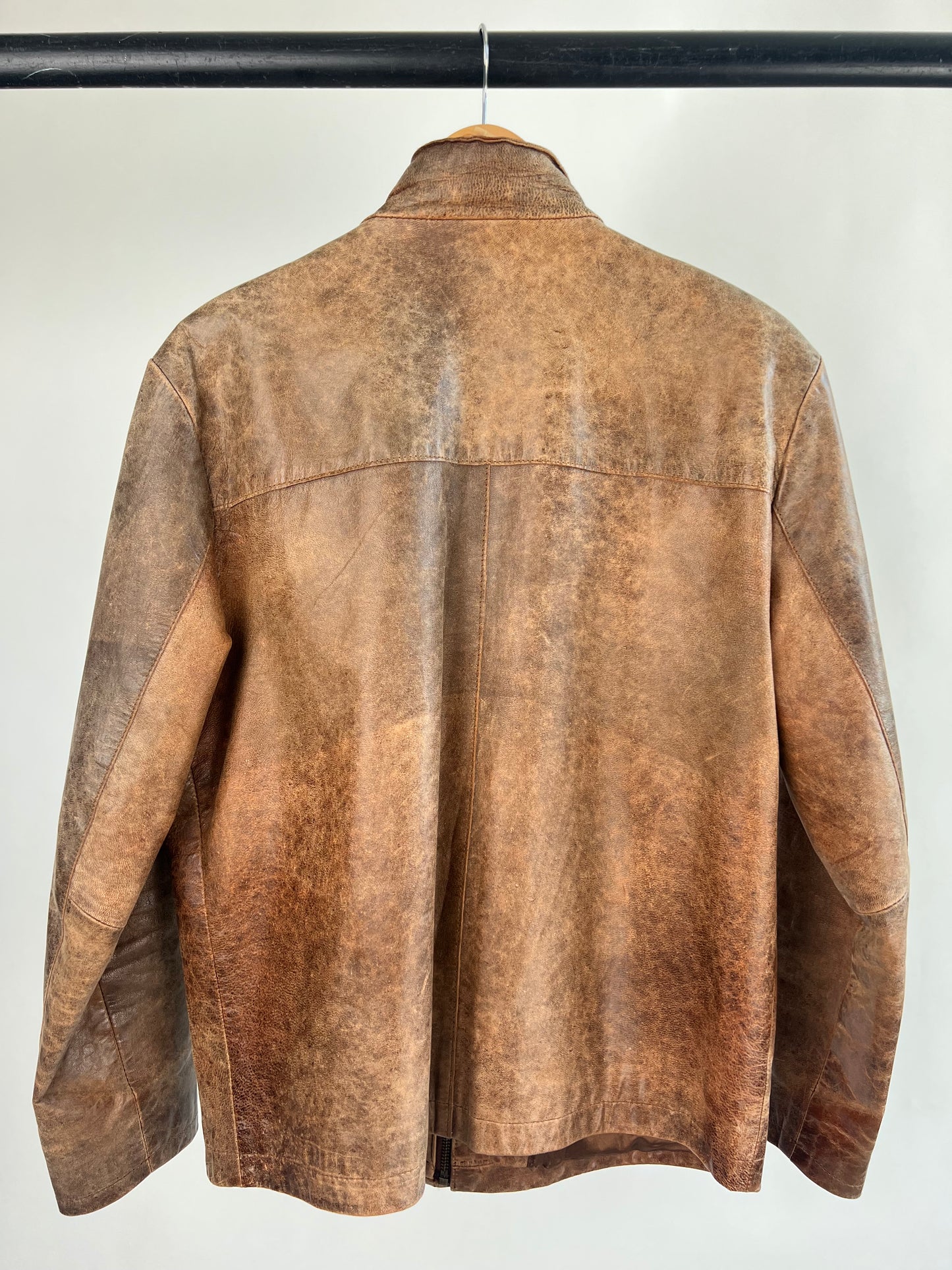Vintage 90s Distressed Leather Jacket