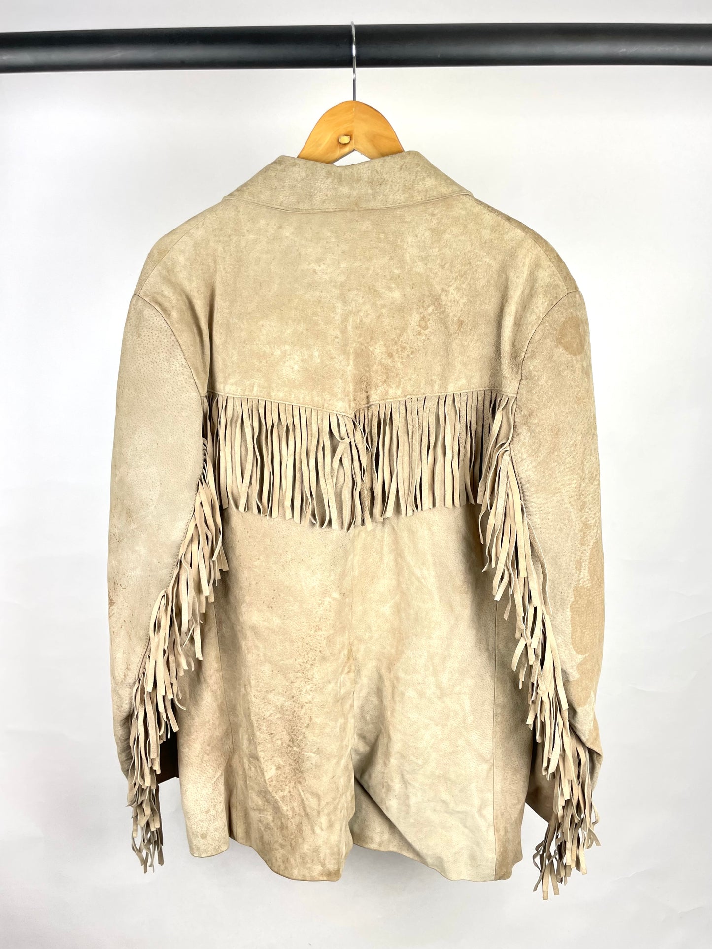 Vintage 90s Tassel Suede Long Jacket