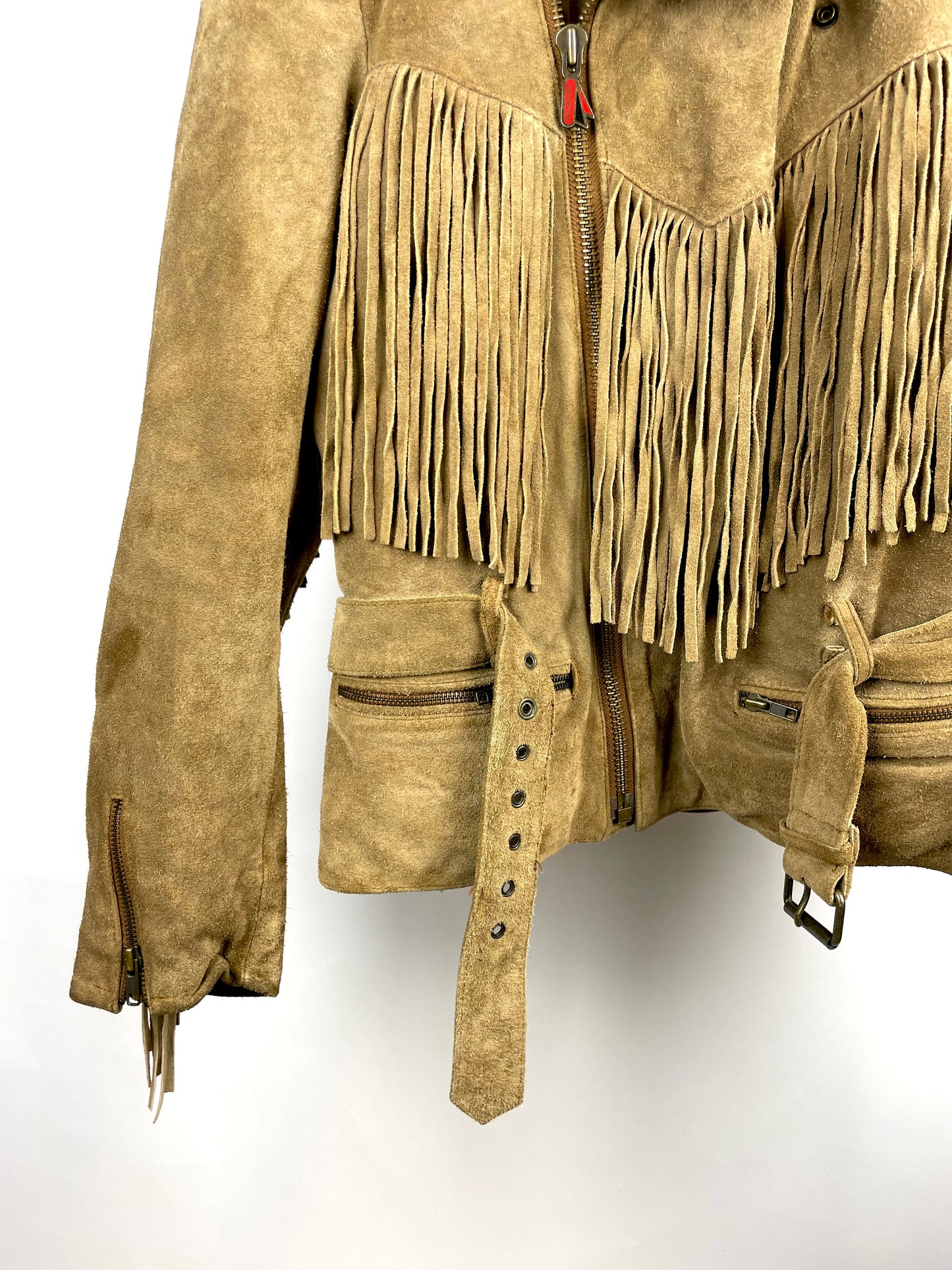 Vintage 70s Hein Gericke Suede Tassel Jacket