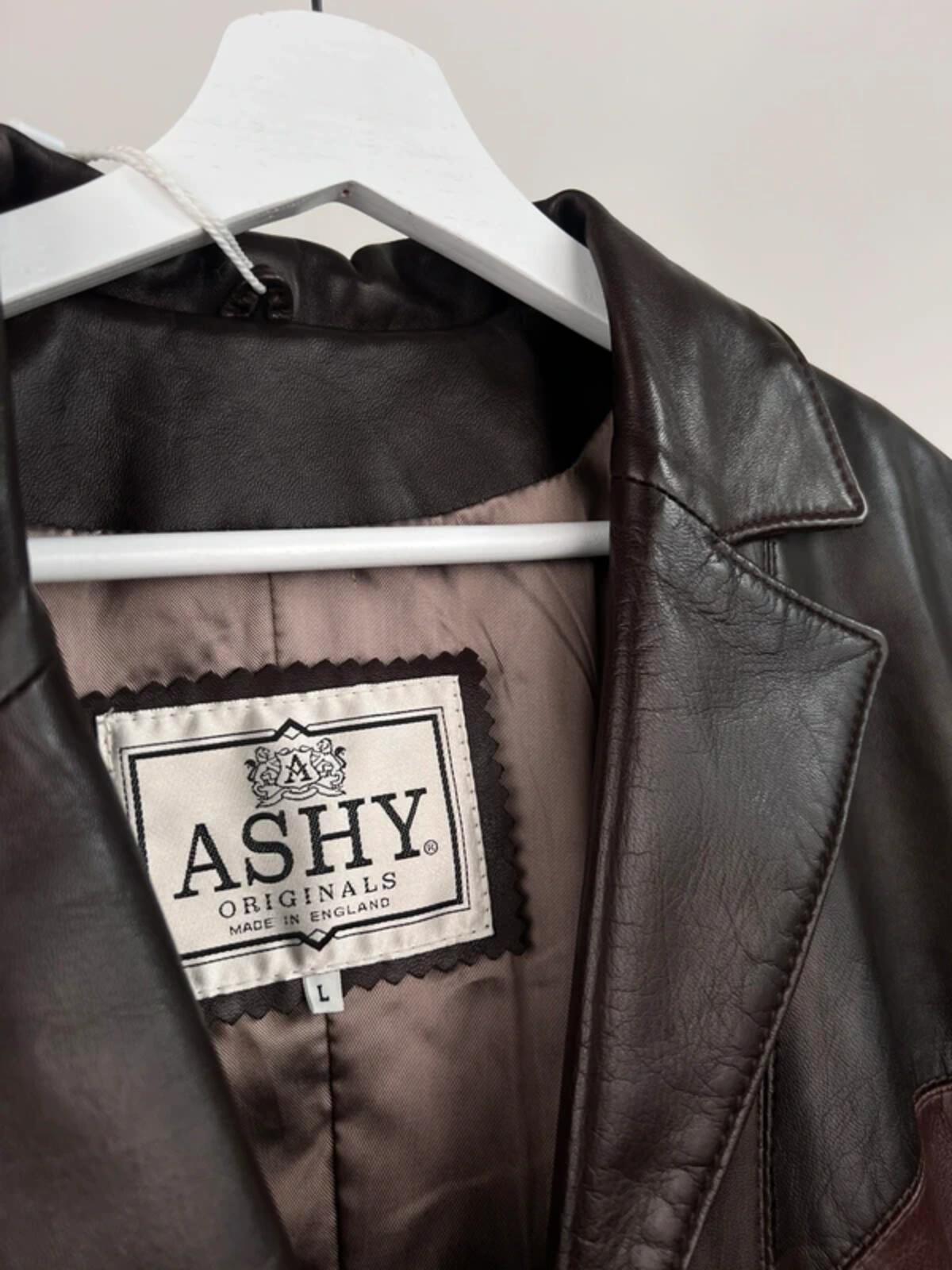 Vintage 70s Ashy Striped Long Leather Jacket