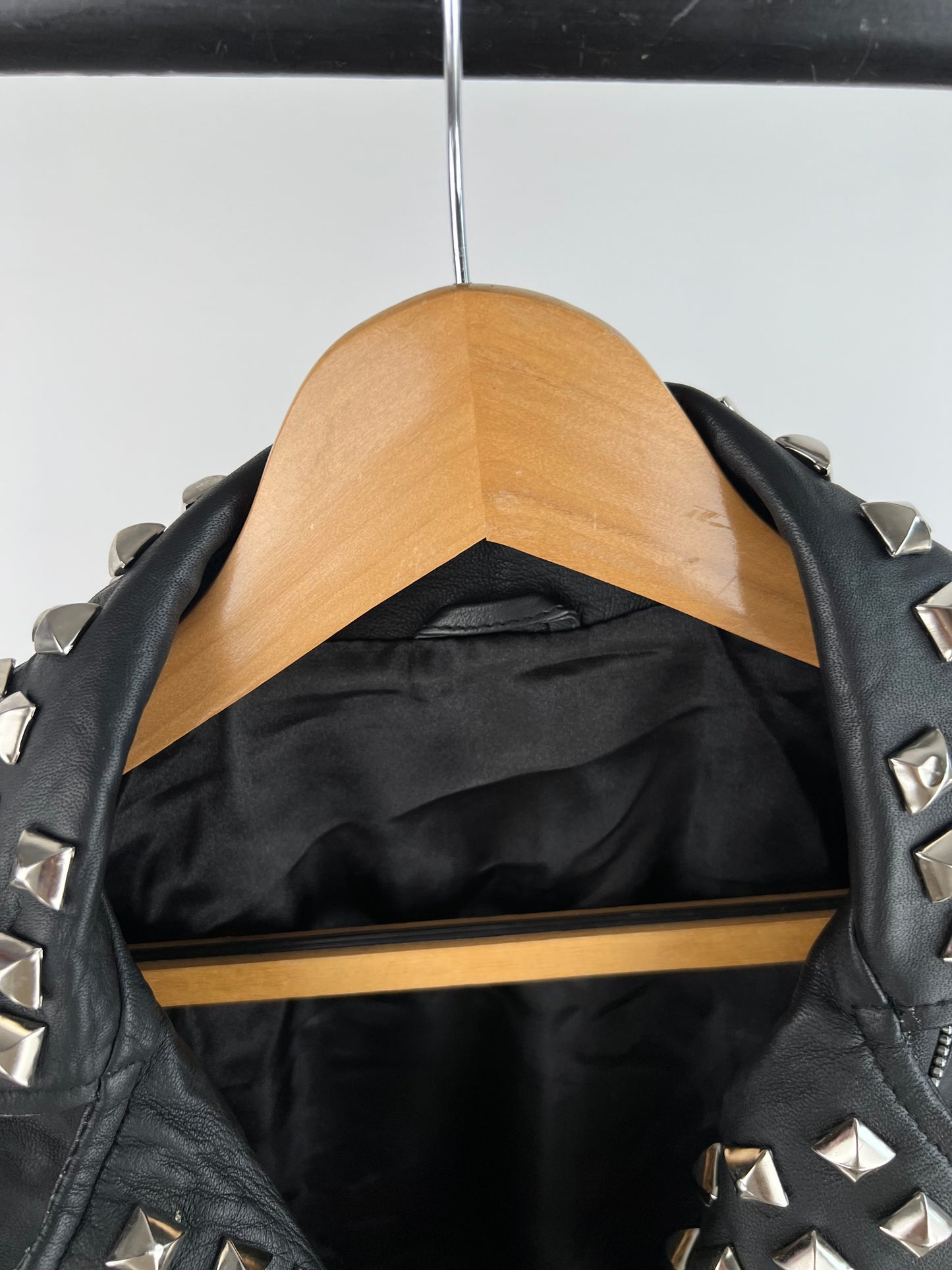 Vintage 90s Studded Classic Leather Biker Jacket