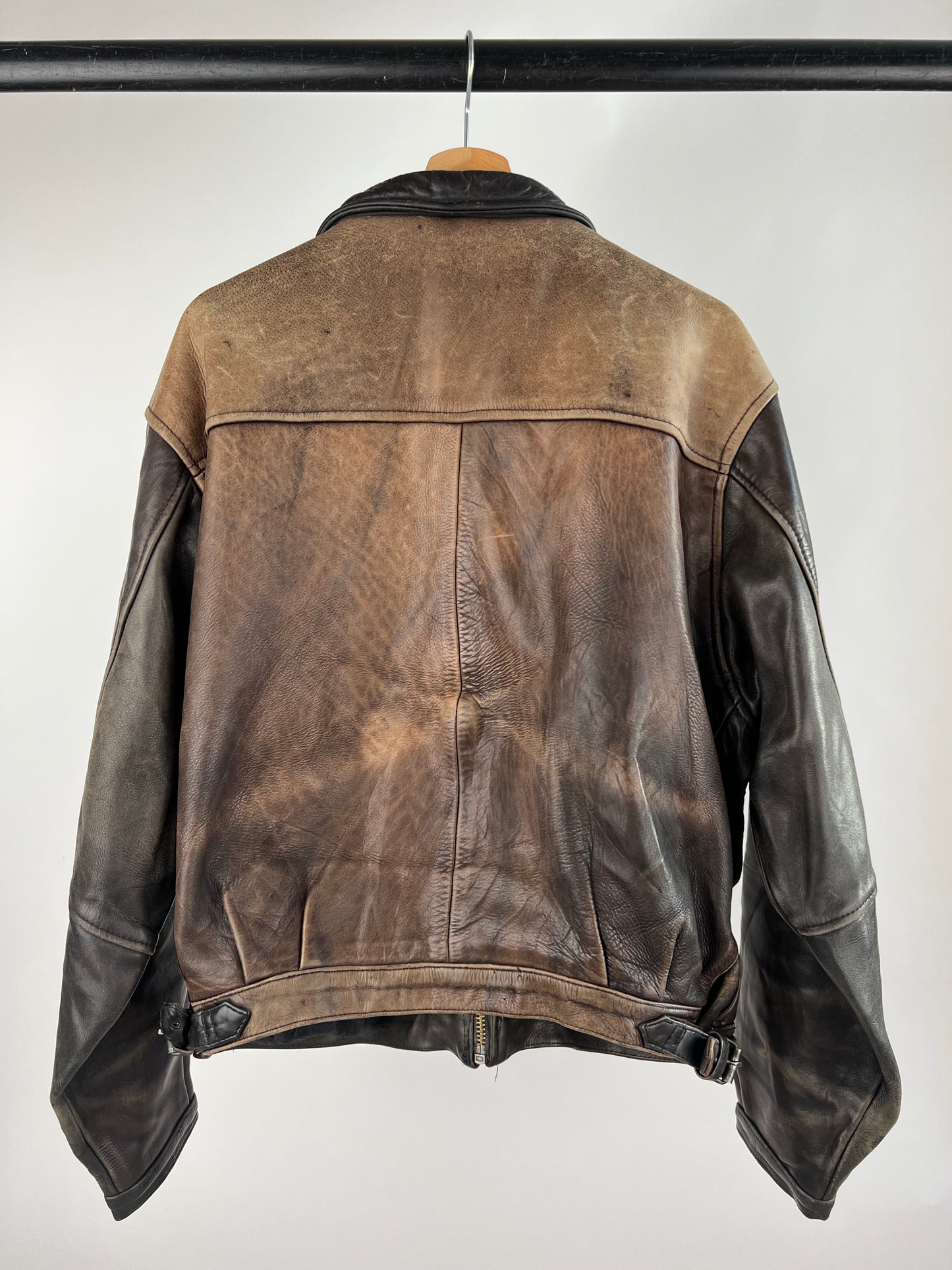 Vintage 90s Distressed Leather Jacket