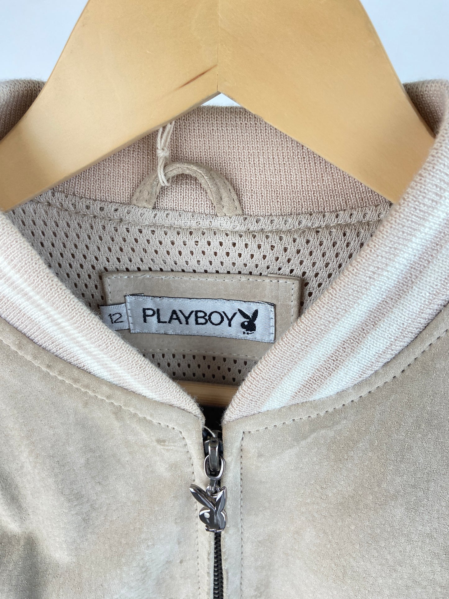 Playboy 90s Suede Bomber Jacket