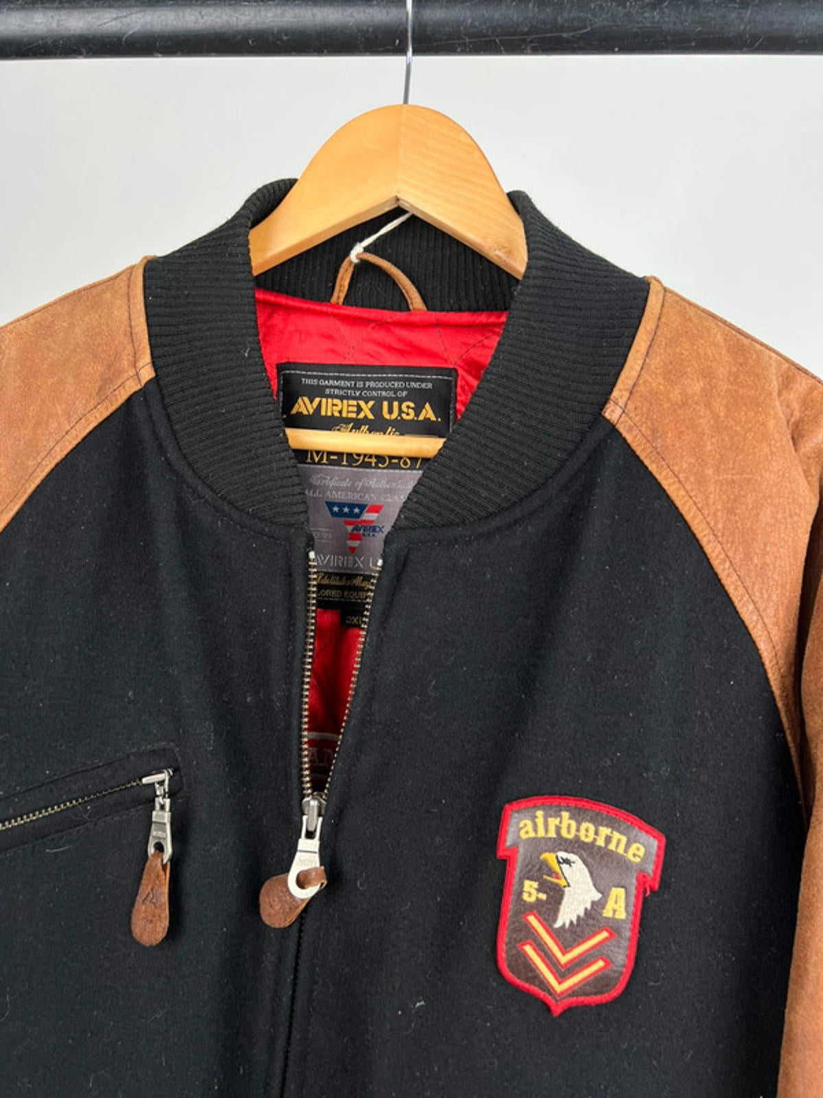 Vintage Avirex 90s Leather Bomber Jacket