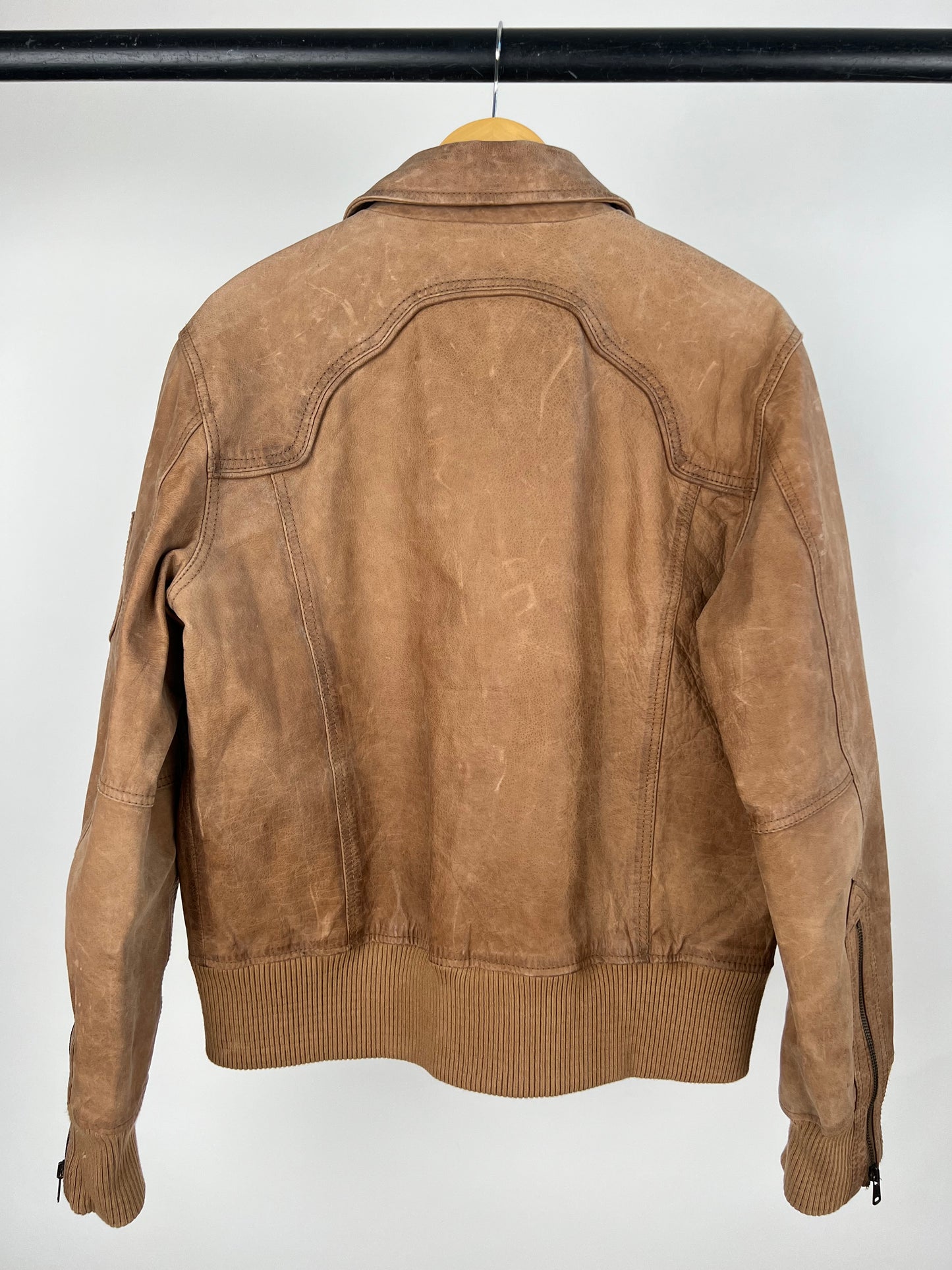 Vintage 90s The Road Of Spice Brown Leather Jacket