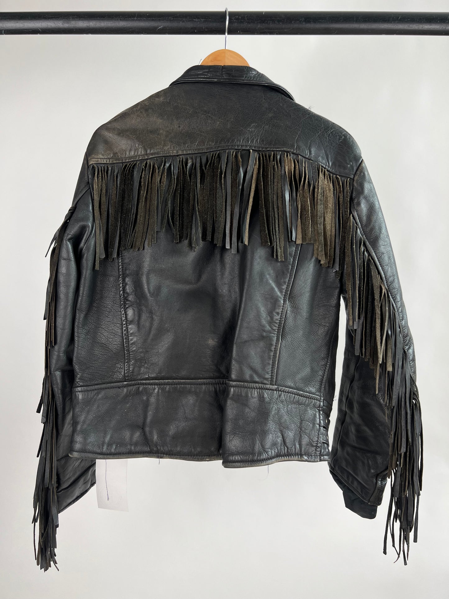 Vintage 90s Leather Tassel Jacket