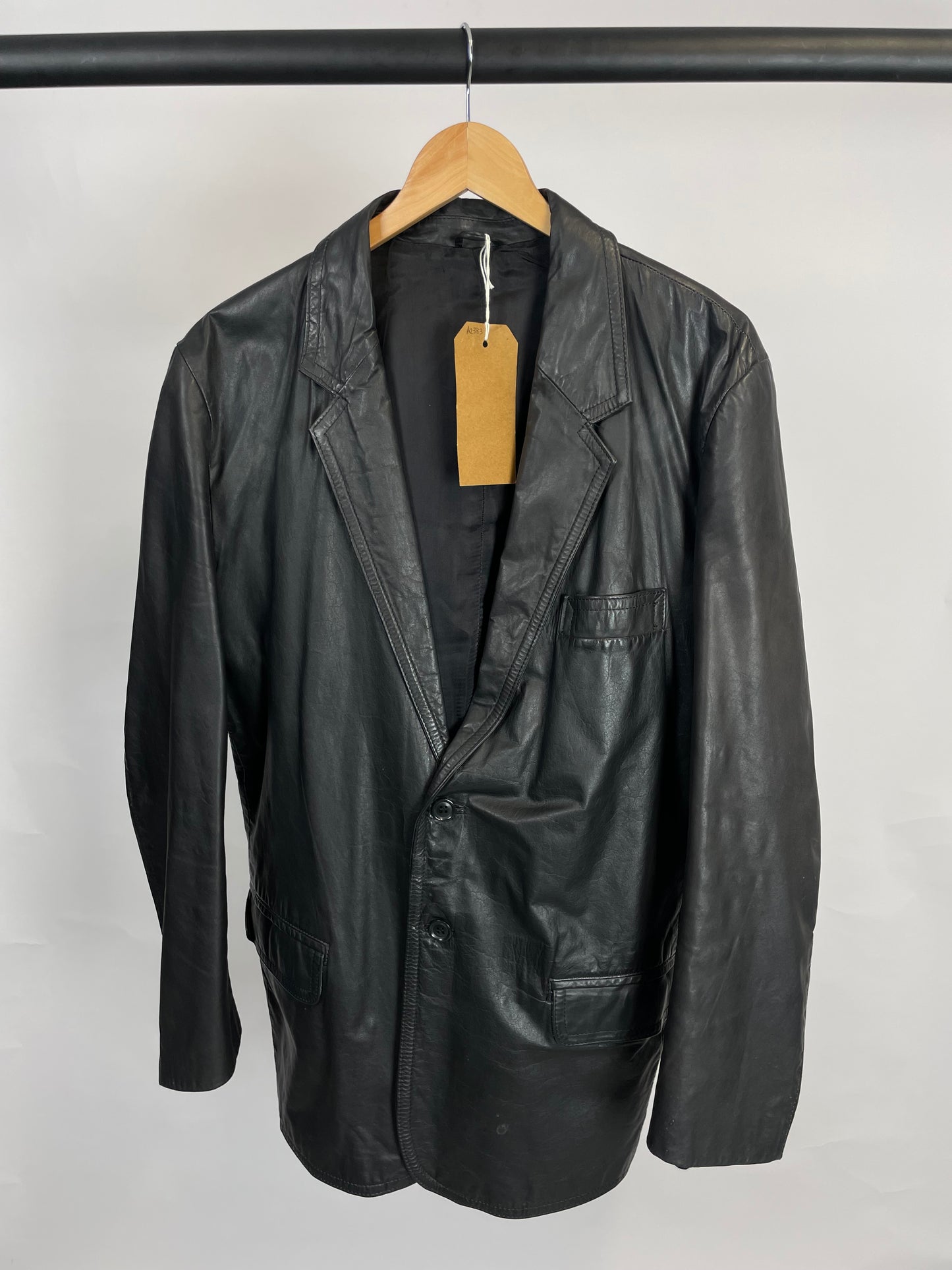 Vintage 90s Long Leather Jacket