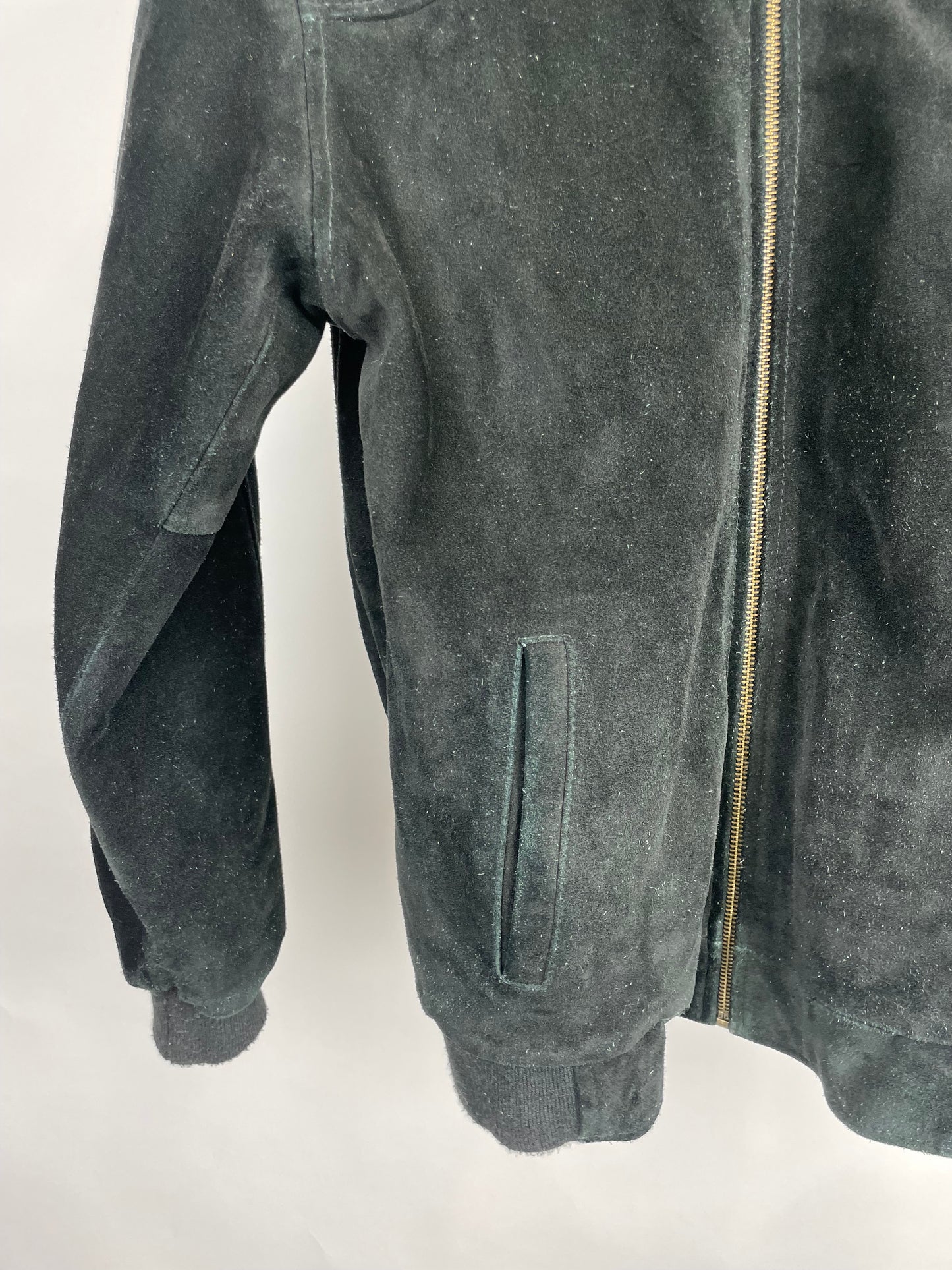 Vintage 90s Genuine Leather Bomber Suede Jacket