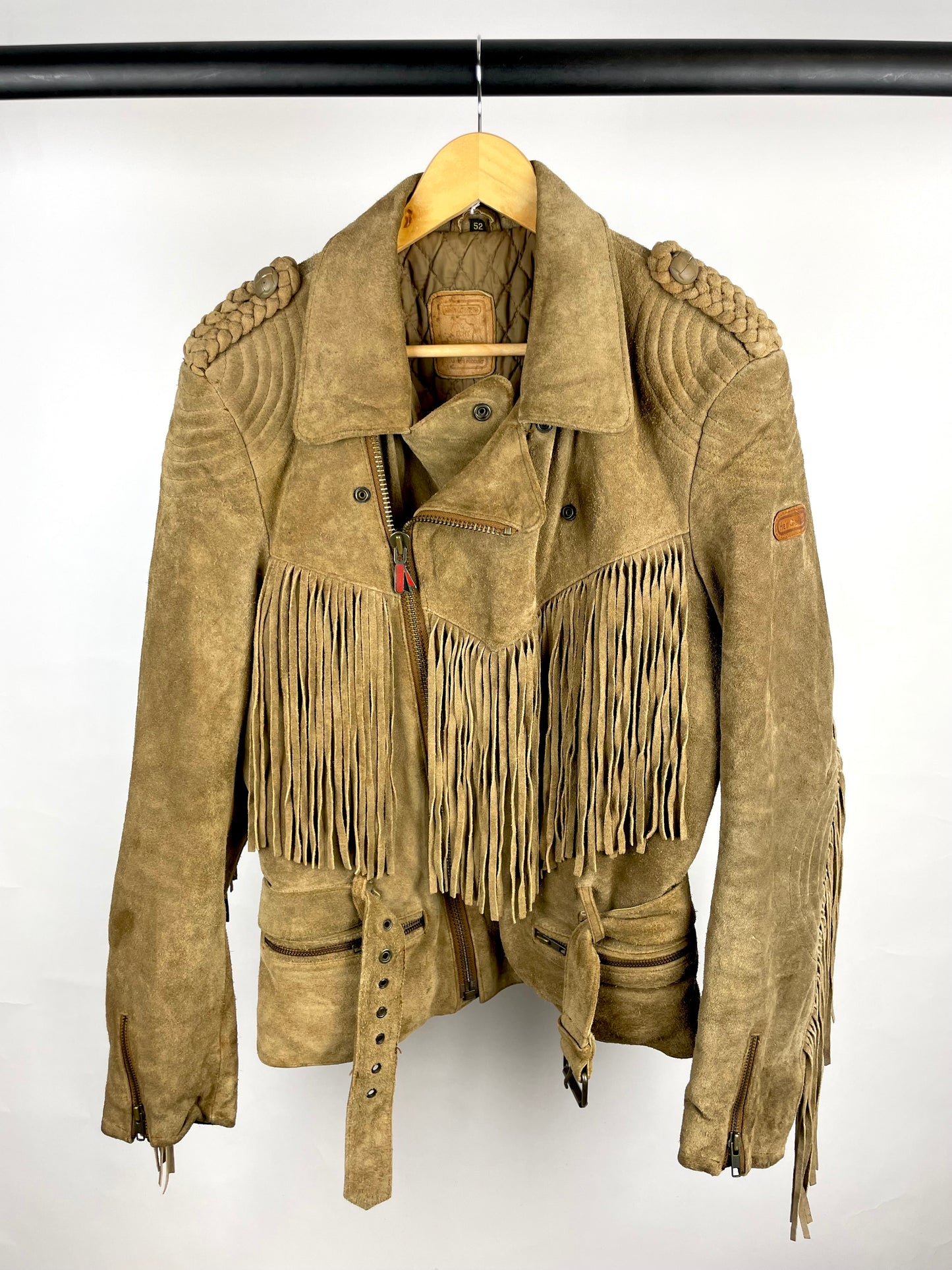 Vintage 70s Hein Gericke Suede Tassel Jacket