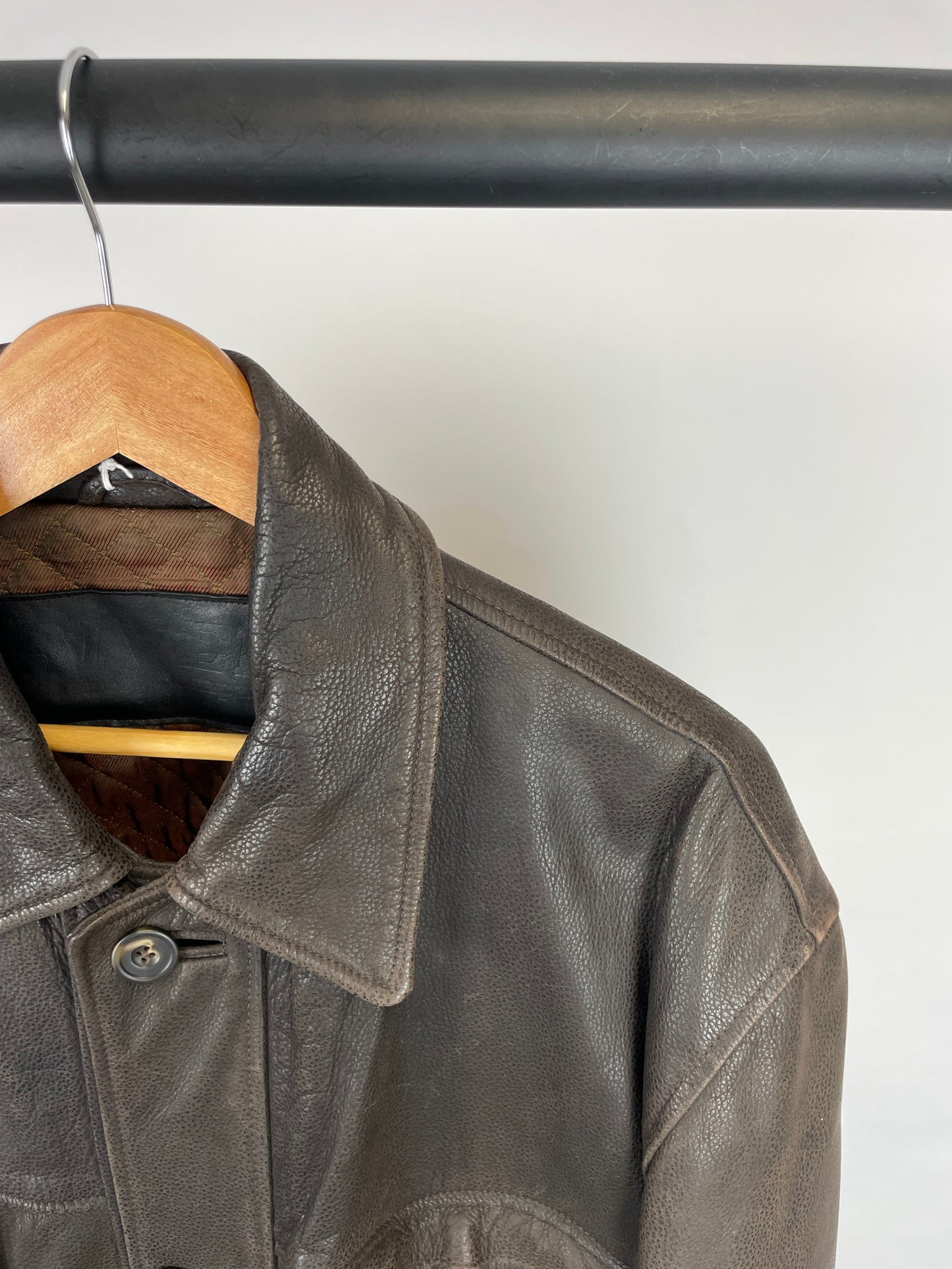 Vintage 90s RIVER Long Leather Jacket