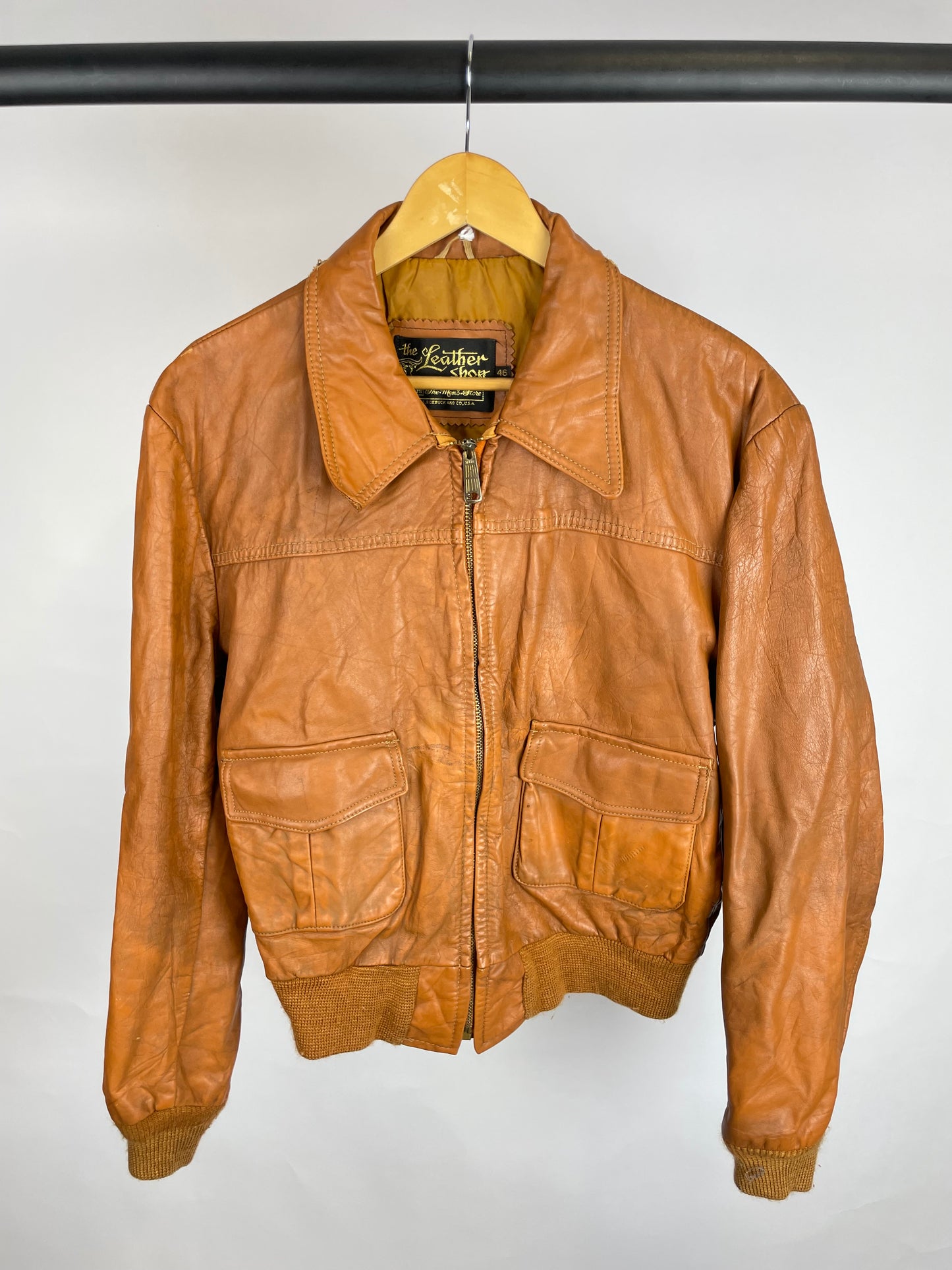 Vintage 90s The Leather Shop Leather Jacket