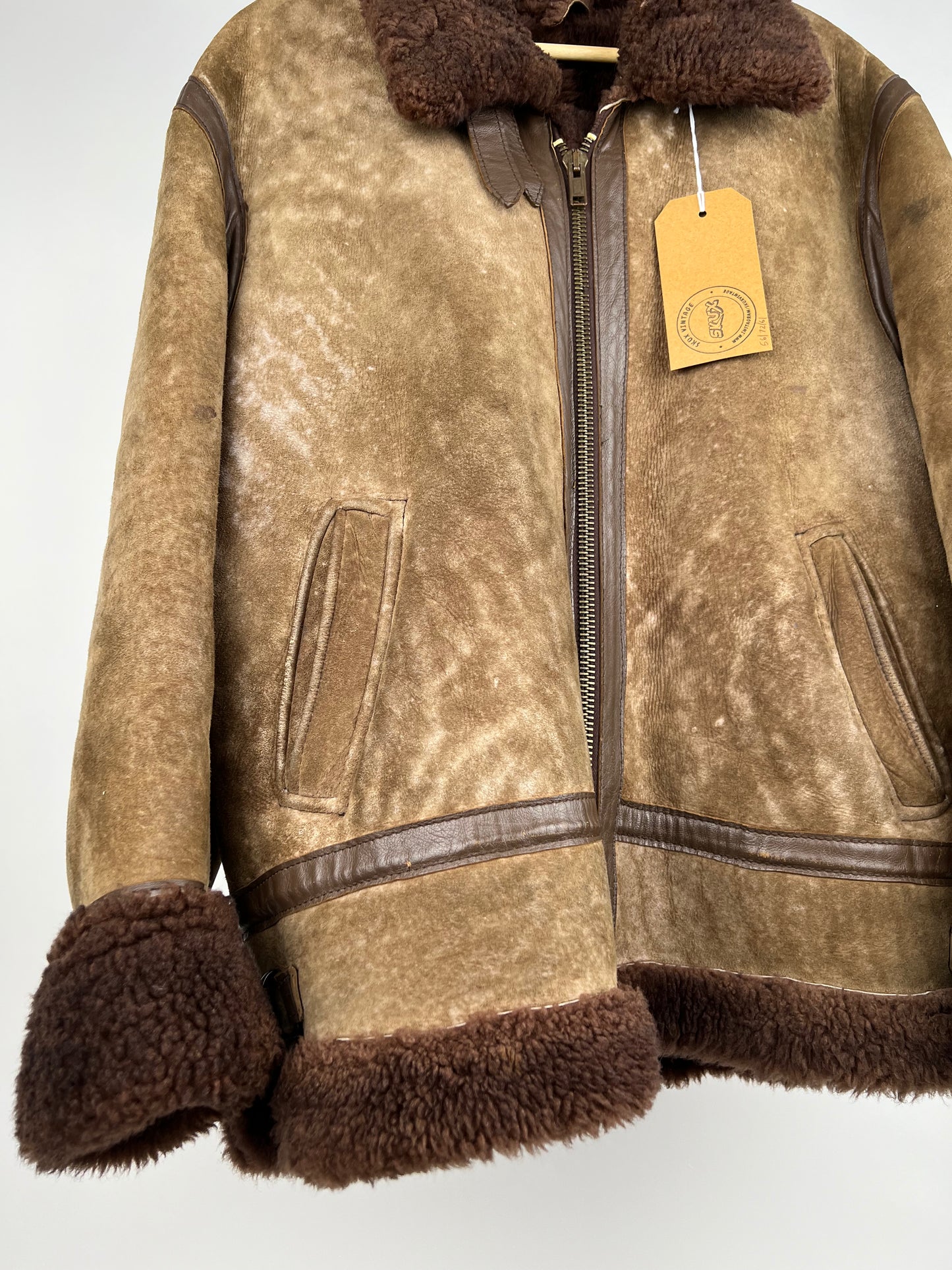Vintage 80s Leather Pilot Aviator Jacket