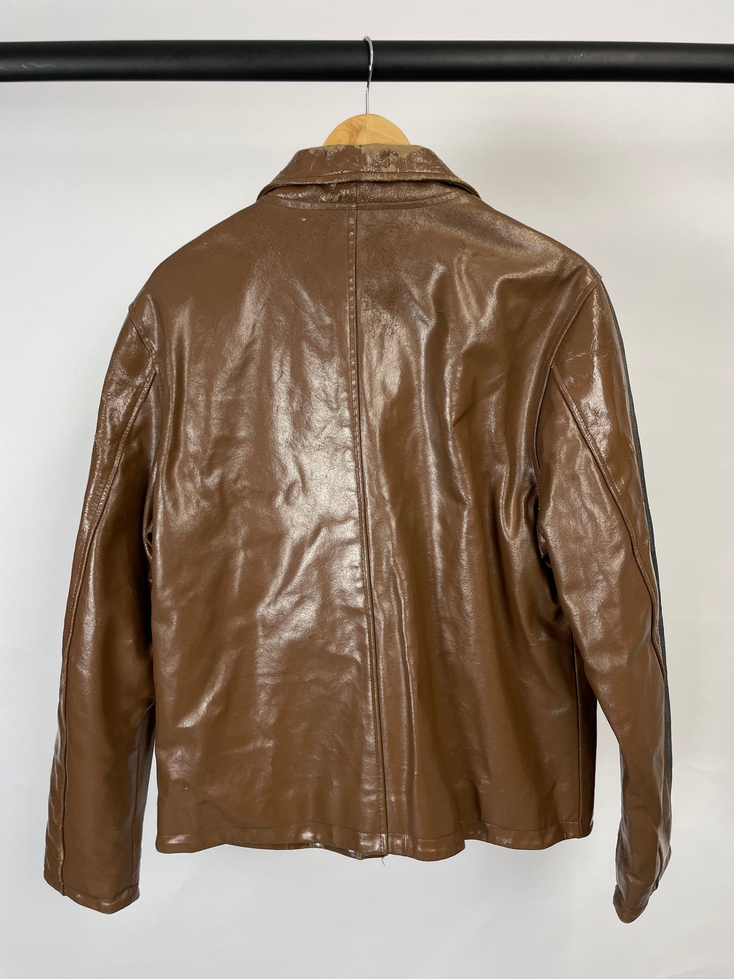 Diesel Original 80s Brown Patent Leather Jacket