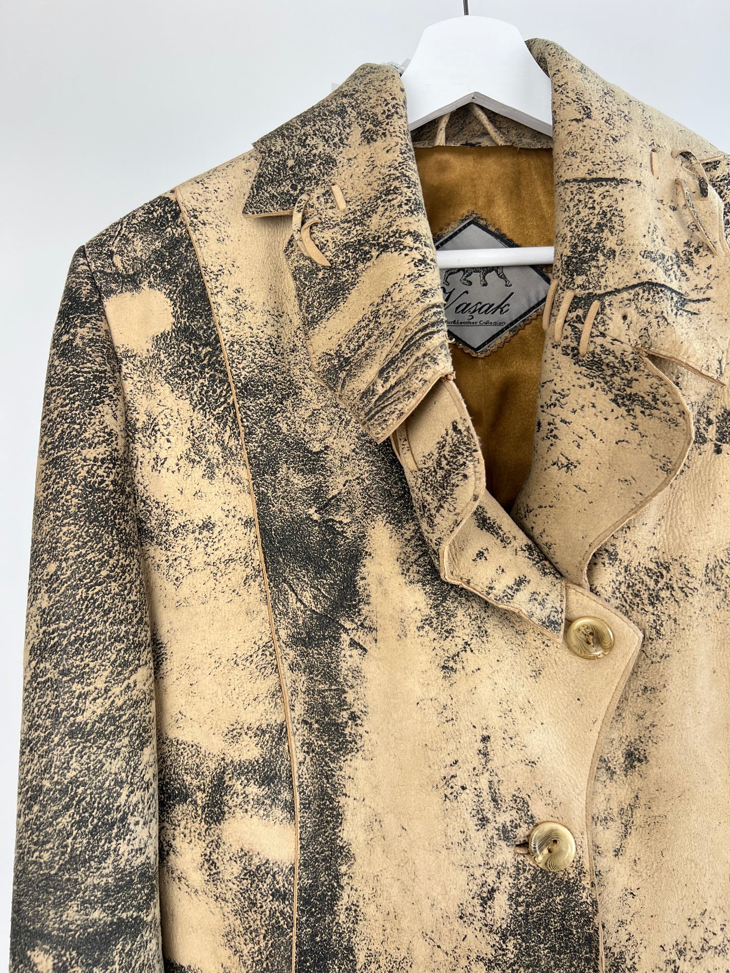 Vintage 90s Western Trench Suede Jacket