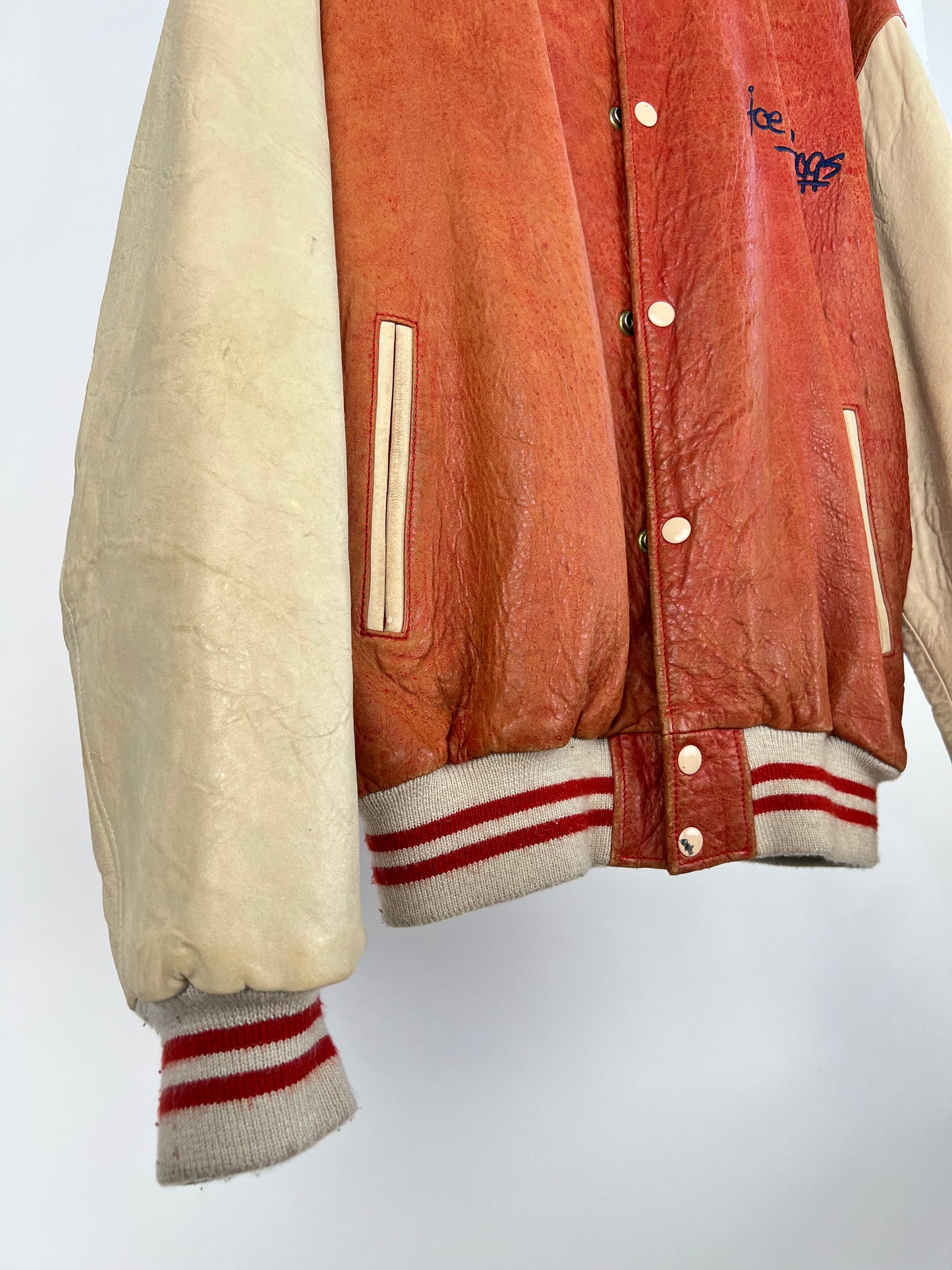 Vintage Joe Bloggs 90s Varsity Leather Jacket
