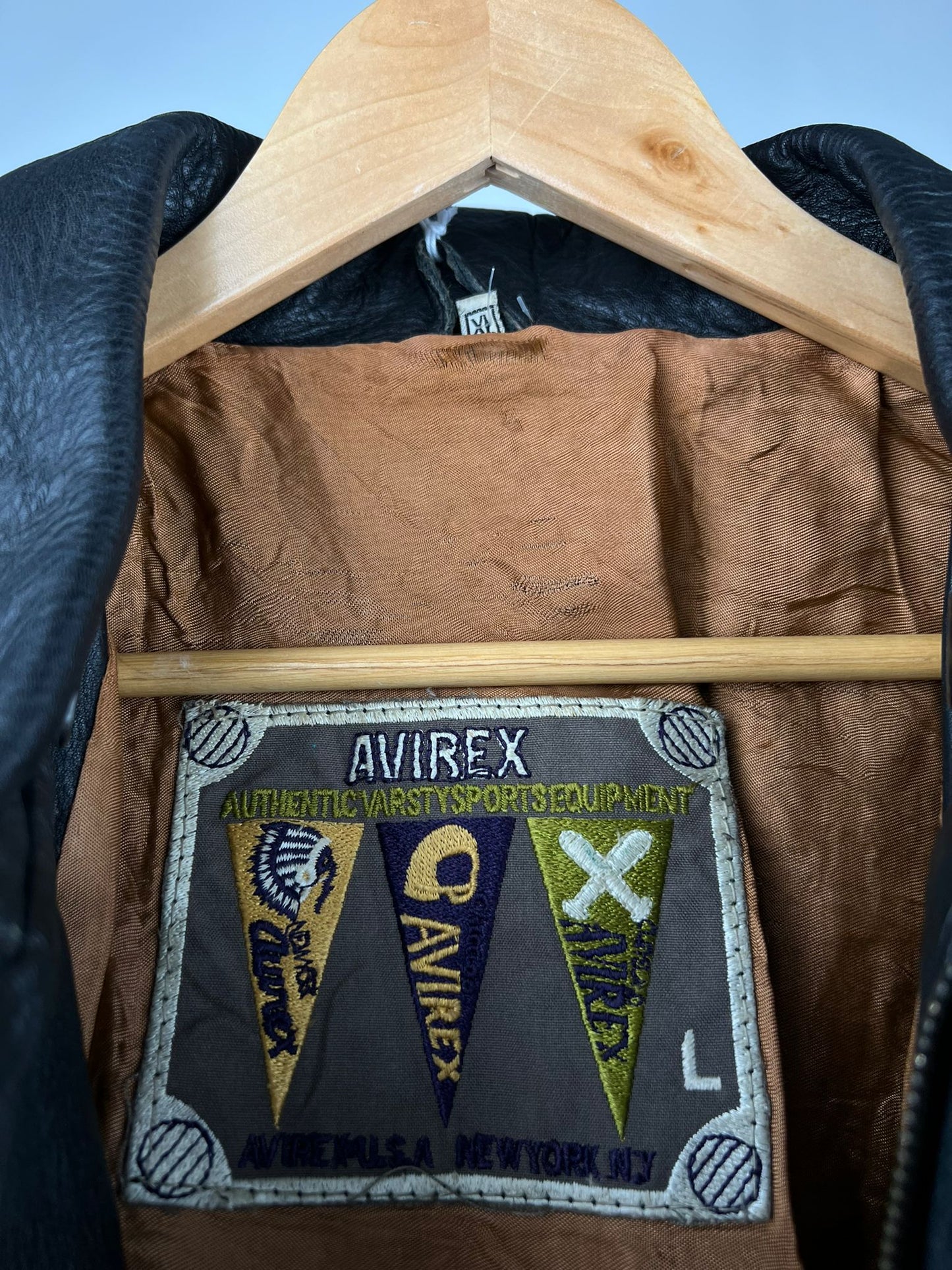 Vintage Avirex 90s Leather Bomber Jacket