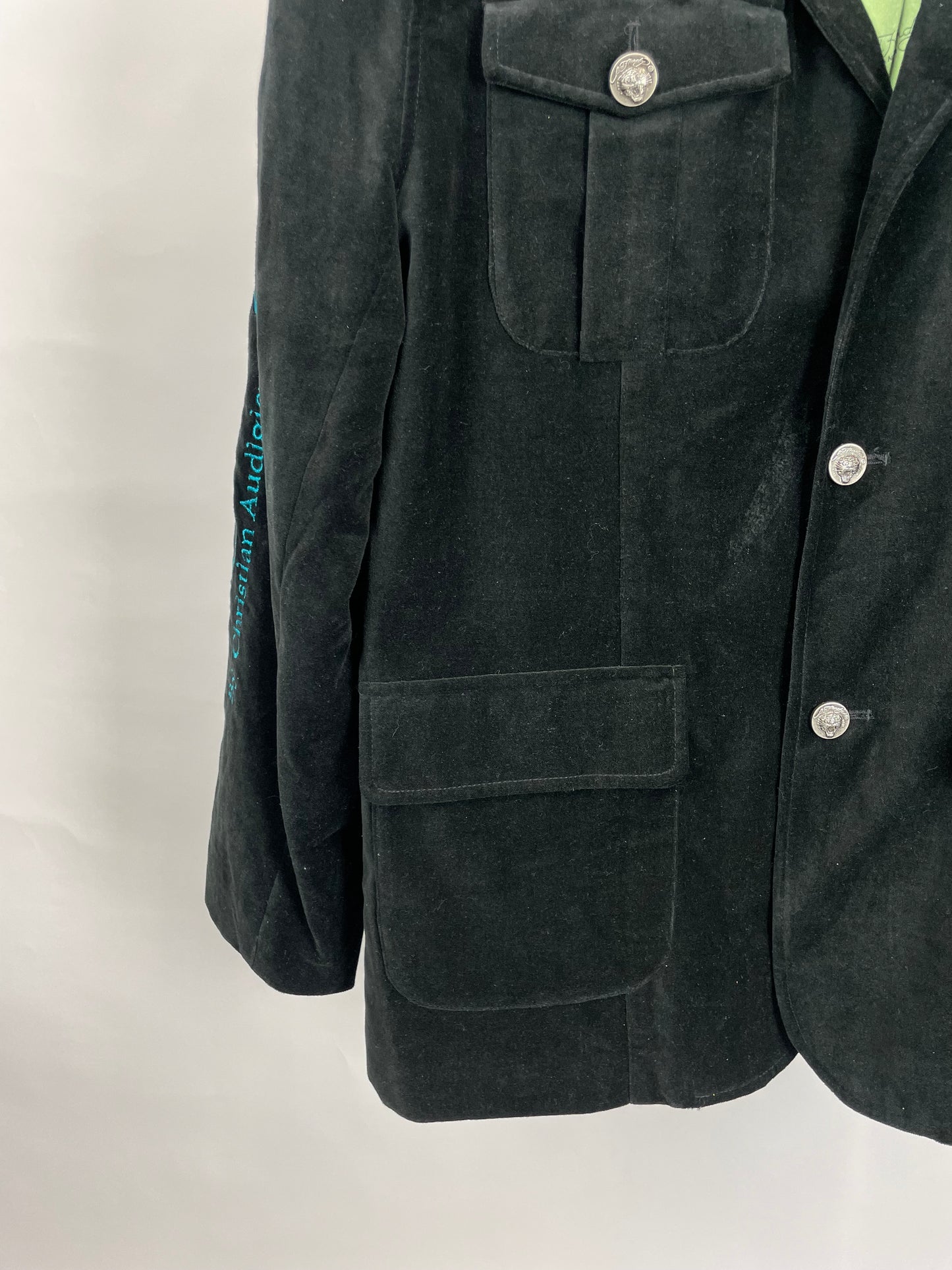 Ed Hardy by Christian Audigier 90s Black Velvet Jacket